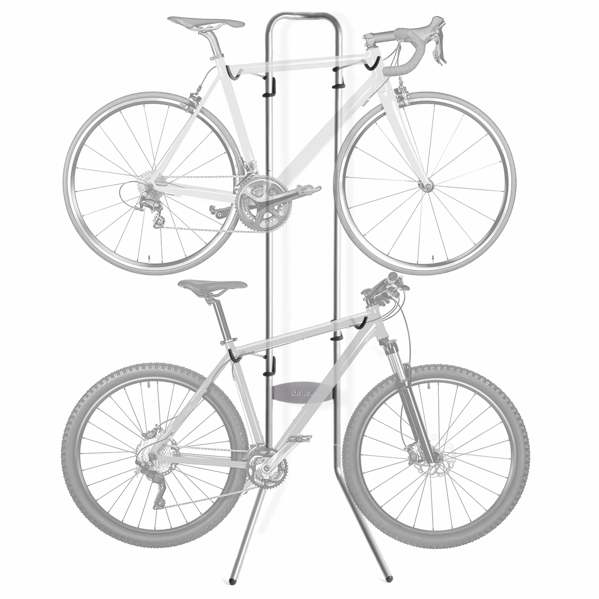 Delta Cycle stojący bagażnik rowerowy – regulowany stojak podłogowy do rowerów górskich, grubych opon, rowerów szosowych, wolnostojący stojak rowerowy do garażu