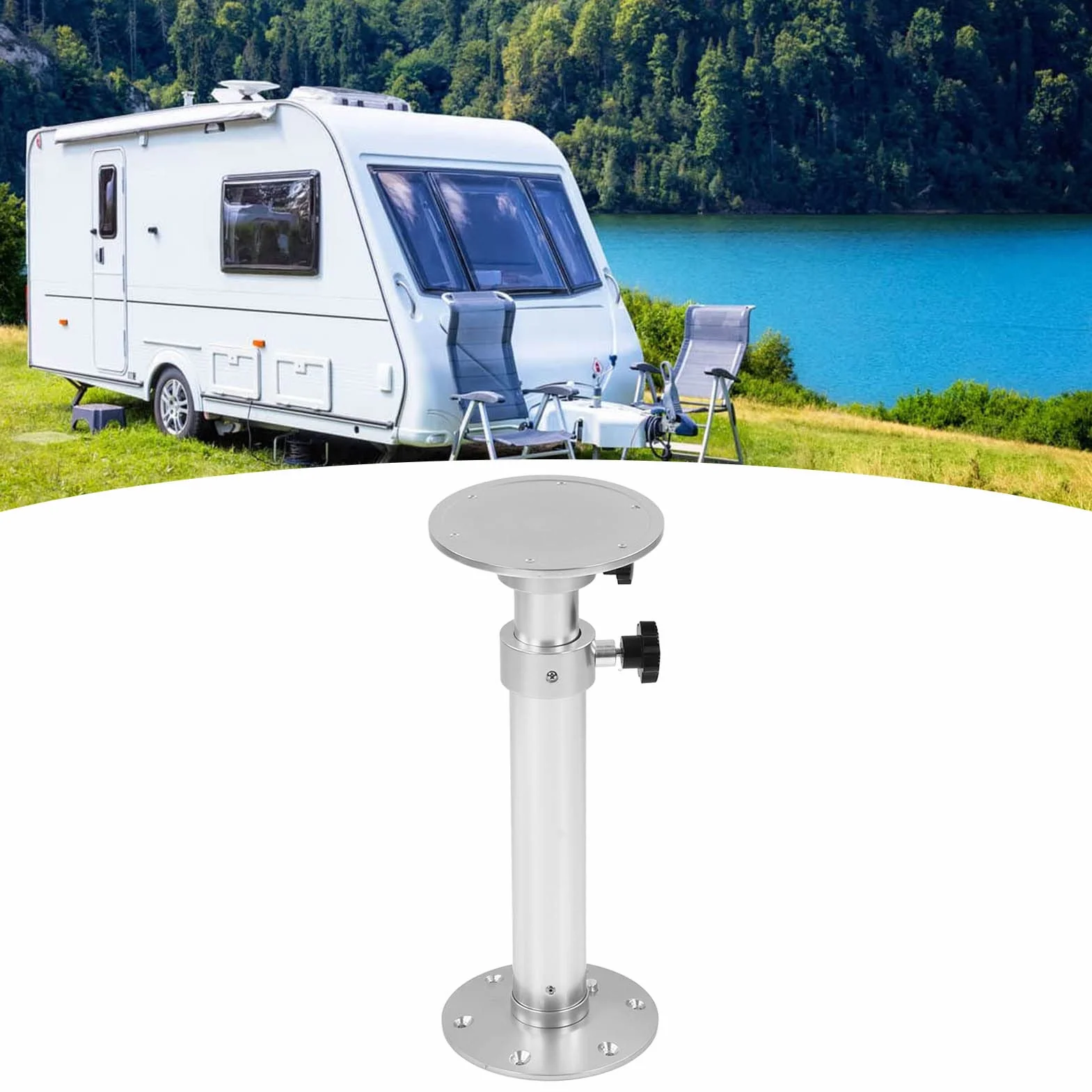 Noga na Postument na stół, Teleskopowy Postument na stół 445-690mm Regulowana wysokość 360 ° Stojak na cokół dla łodzi RV Yacht Home