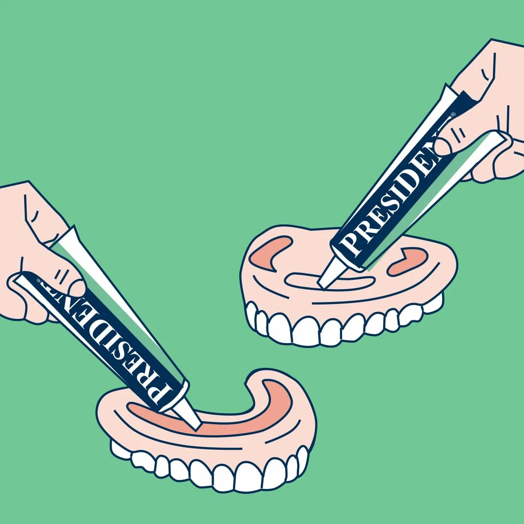 President ZESTAW 3 CZĘŚCI PASTY DENTURE. Mocne mocowanie protezy, Szybki chwyt, trwała przyczepność. Unikaj infiltracji żywności, stanów zapalnych i nieświeżego oddechu. Nie podrażnia dziąseł - 3x40g