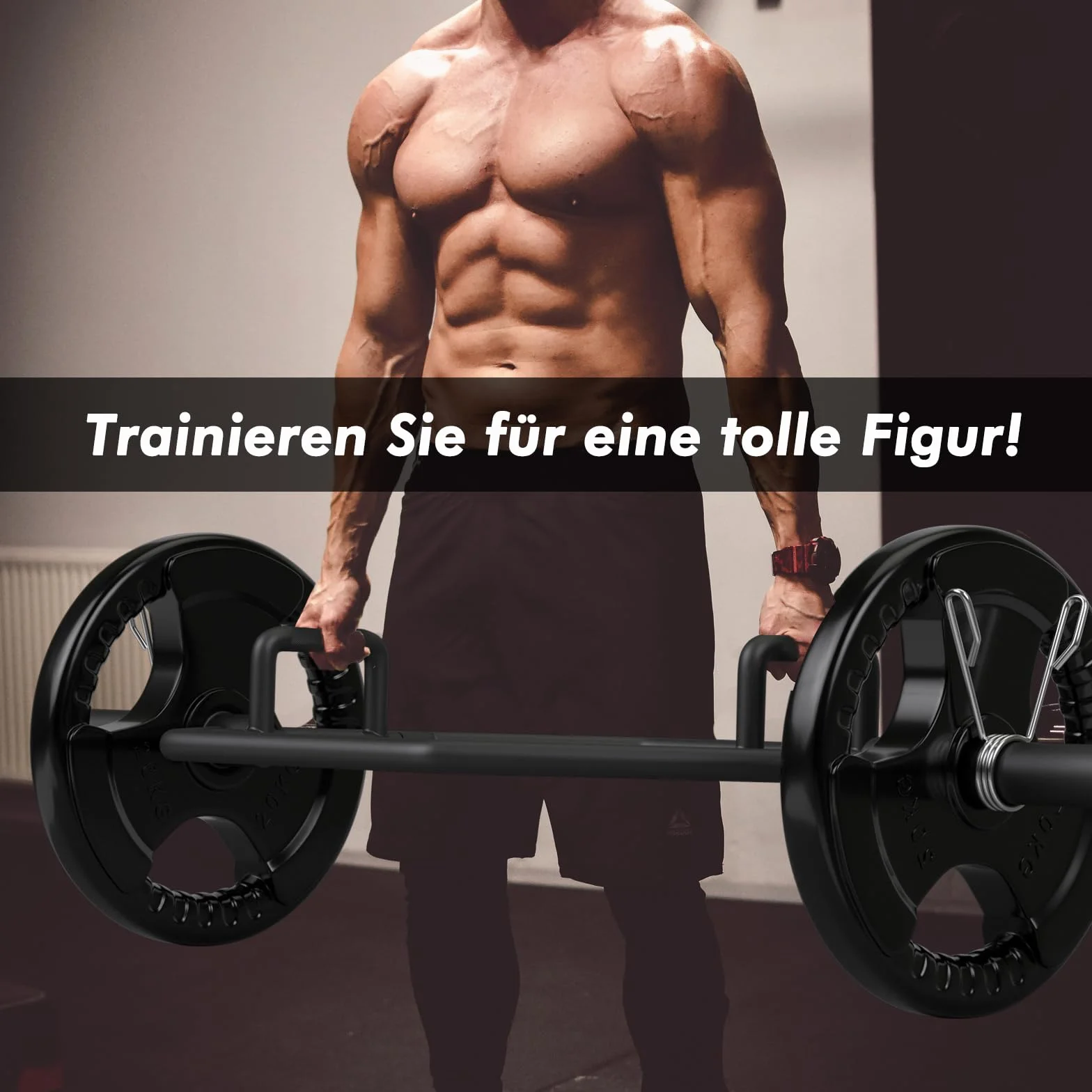 COSTWAY Trap Bar, sztanga do hantli 142 cm z 2 zapięciami sprężynowymi i składanym uchwytem, uchwyt sześciokątny 25/50 mm, Olympic Bar do przysiadów, martwy ciąg