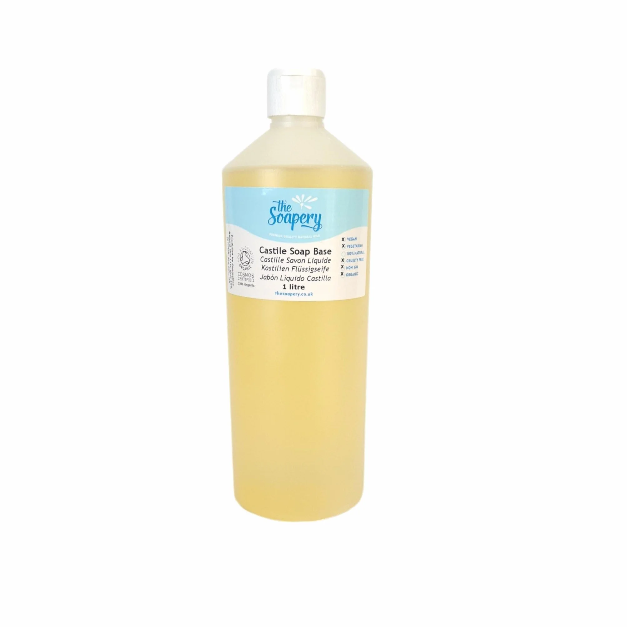 Kastile TheSoapery w płynie 1 litr – organiczne SLS SLES bez siarczanów i parabenów.