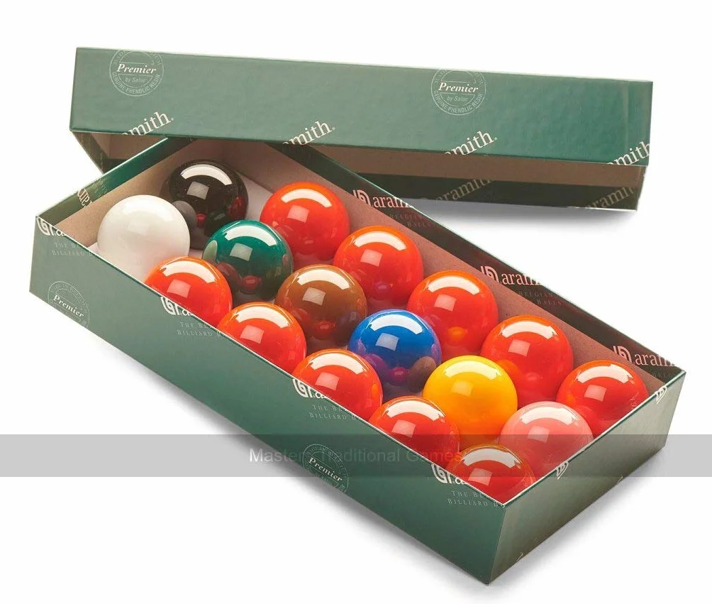 Aramith Snooker Balls (1 and 7/8 inch, 47.5mm, with 10 reds)