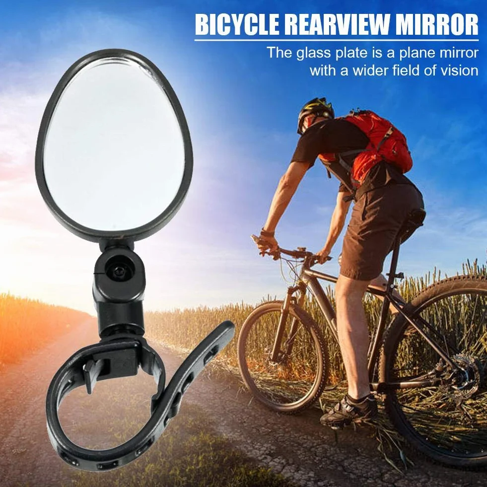 Lusterko wsteczne do jazdy na rowerze, HD regulowane o 360°, obrotowe, uniwersalne, szerokokątne, do rowerów górskich, wyścigowych, elektrycznych