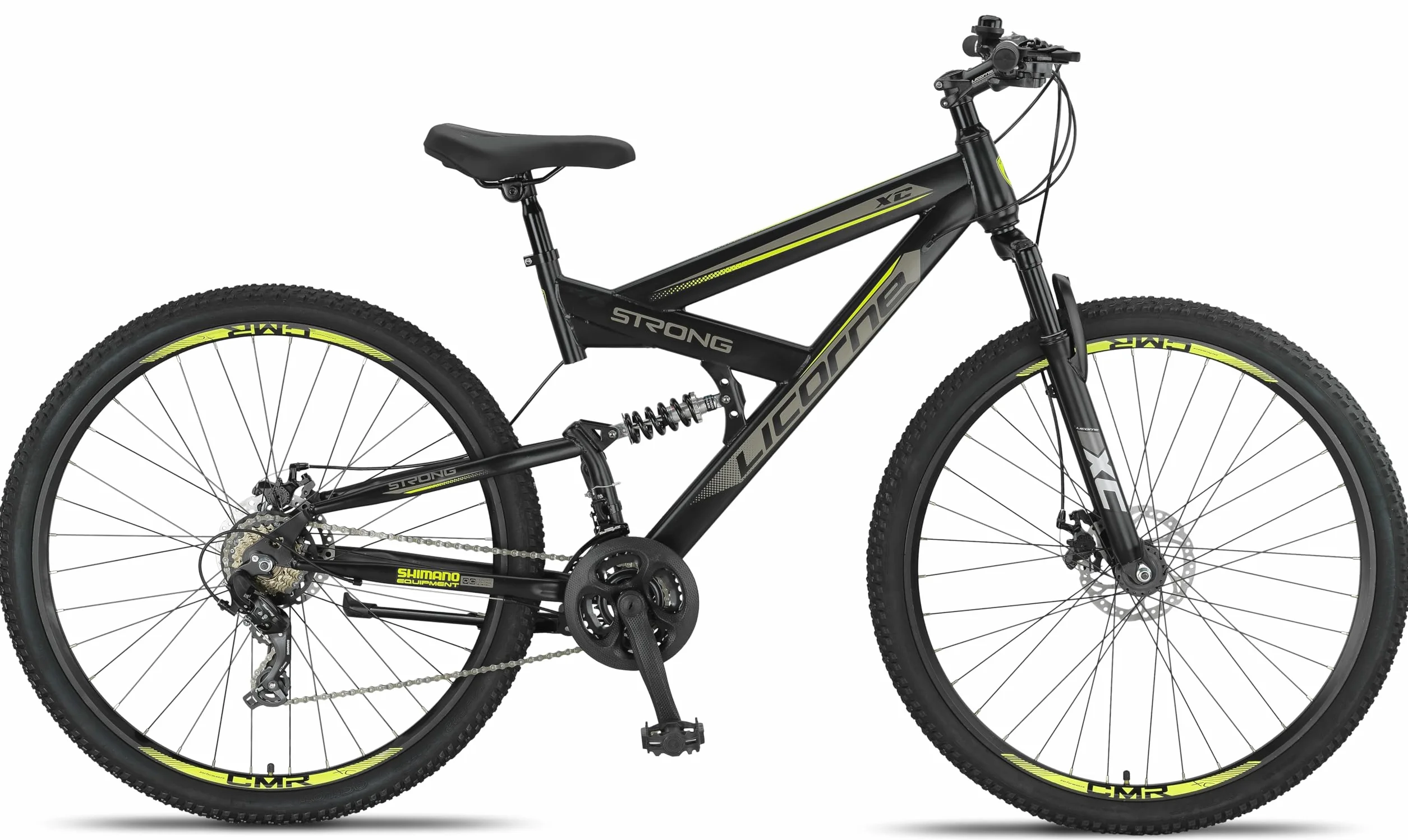 Licorne Bike Strong 2D Premium Rudergerät górski 29 cali hamulec tarczowy 21-biegowa przekładnia pełne zawieszenie czarny