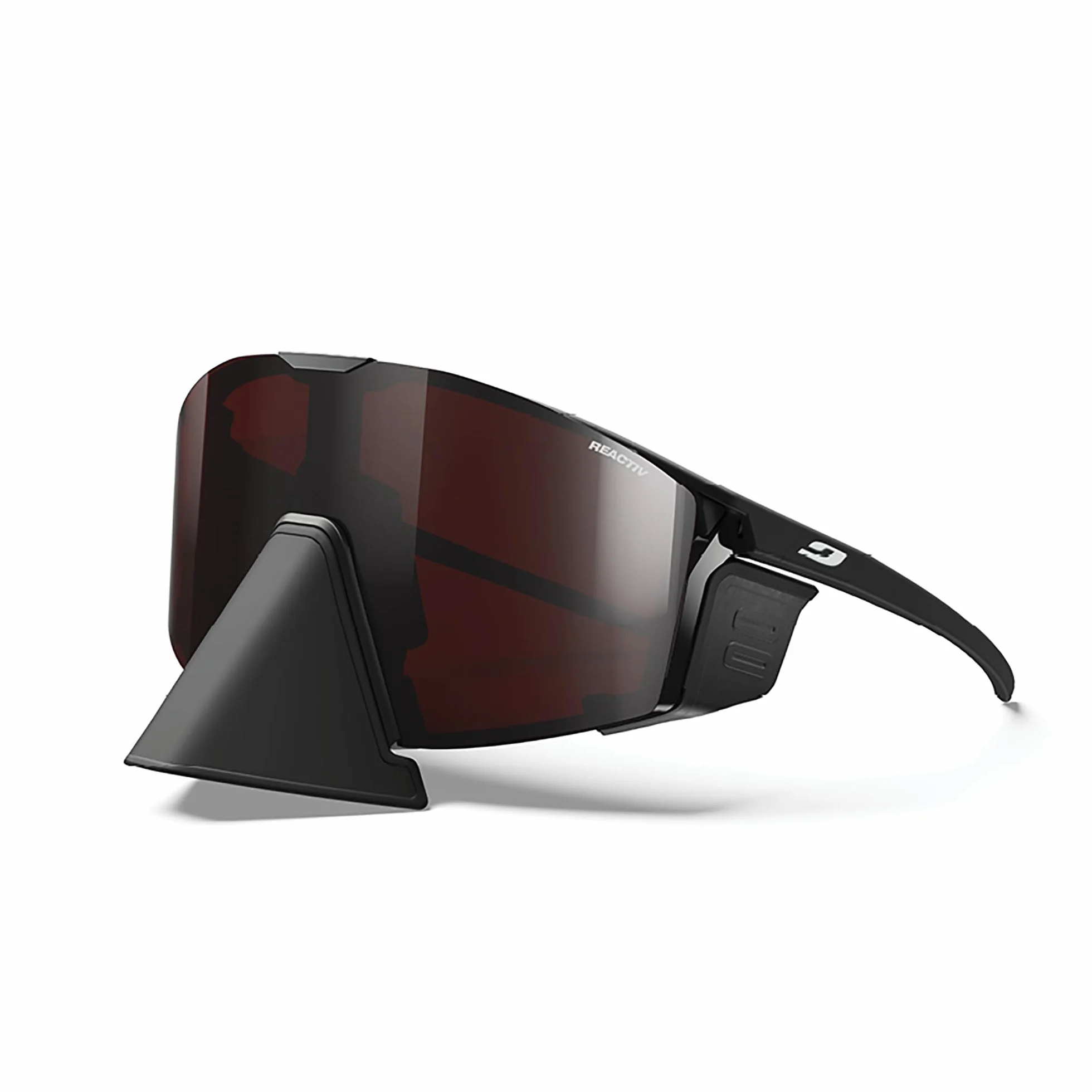 Julbo Edge Cover REACTIV Okulary przeciwsłoneczne, czarne, L Mężczyźni