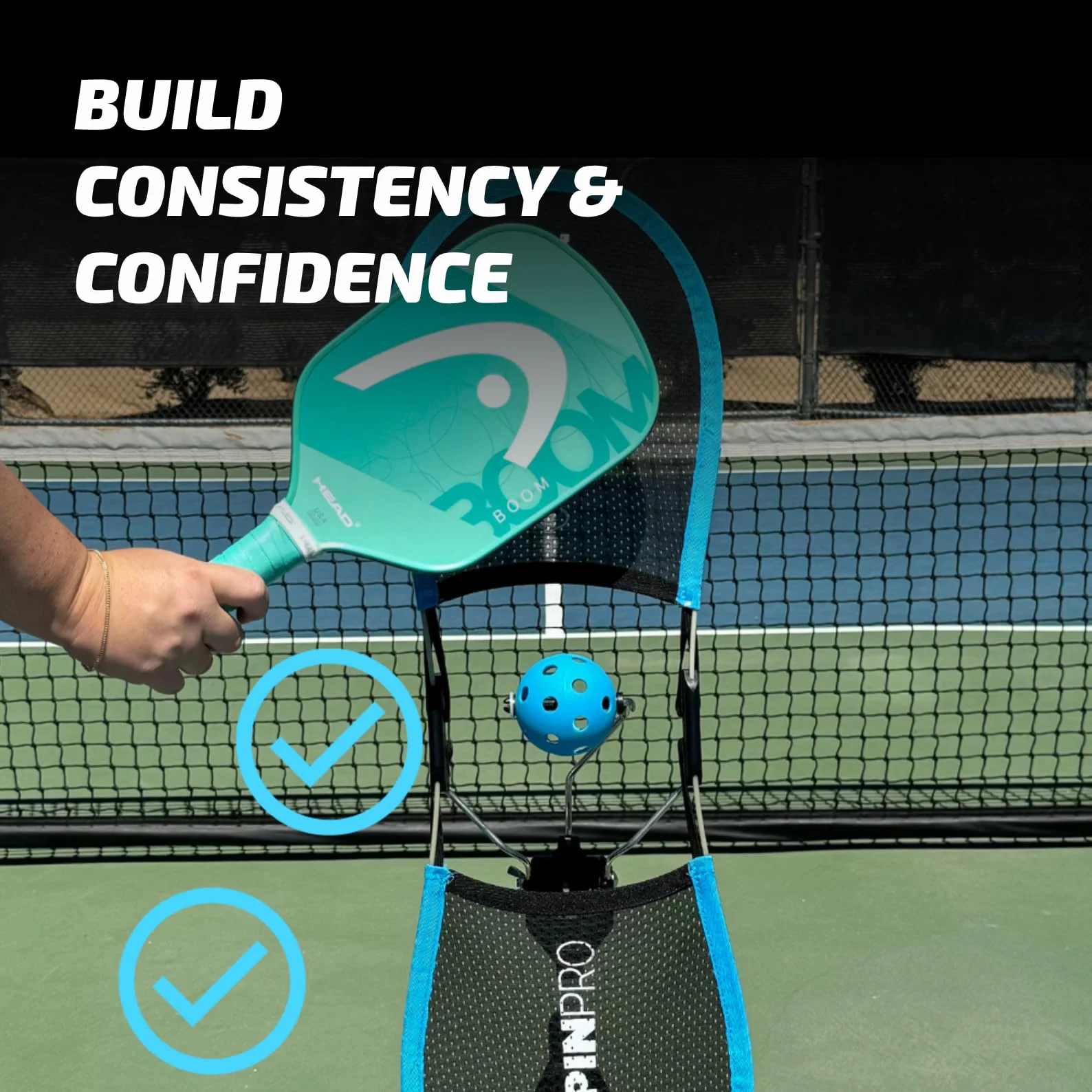 TopspinPro Do Pickleball - Pomoc treningowa Topspin dla błędnej obsługi i potężnych uderzeń