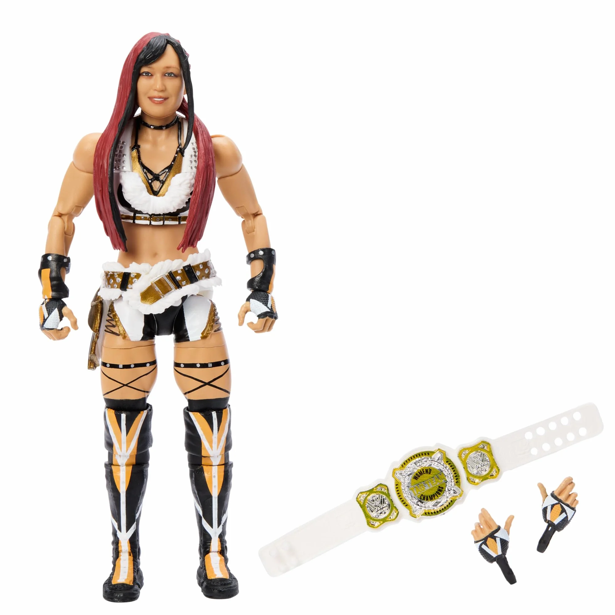 Mattel WWE Elite Iyo Sky figurka akcji 15 cm kolekcjonerska 25 punktów ruchu wymienne dłonie HTX23