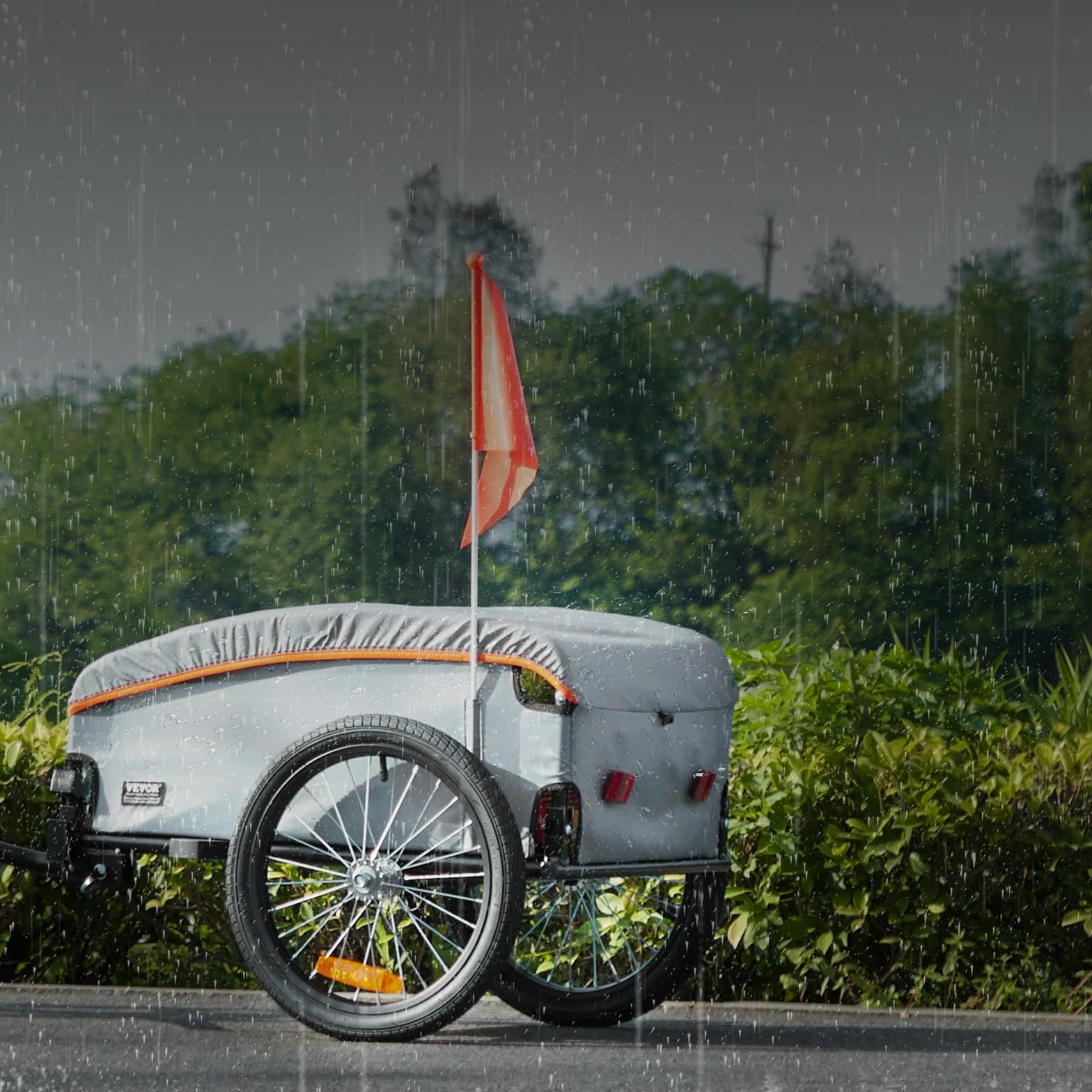 VEVOR Przyczepa rowerowa składana nośność 88/100/72.6 kg uniwersalny zaczep