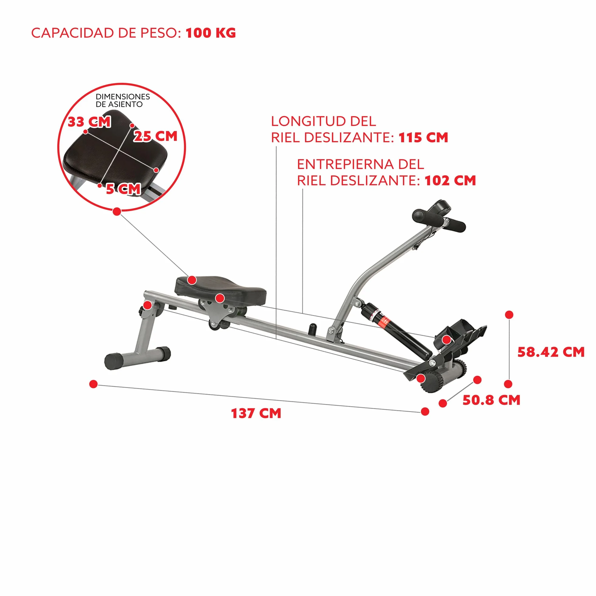Sunny Health and Fitness SF-RW1205 12 Regulowany oporowy wioślarz z cyfrowym monitorem