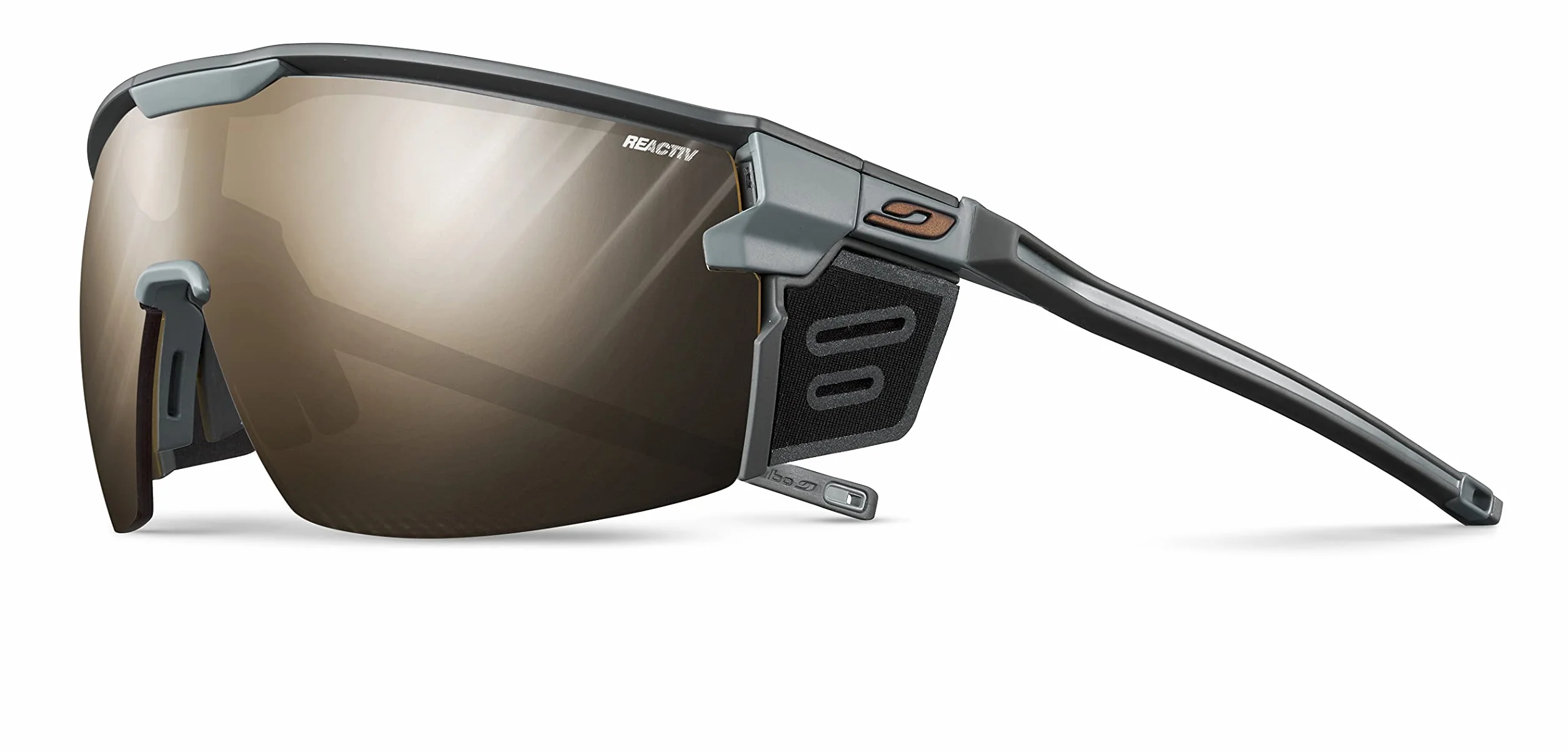 Julbo Ultimate Cover okulary przeciwsłoneczne, szare/szare, jeden rozmiar, szary/szary, Rozmiar uniwersalny