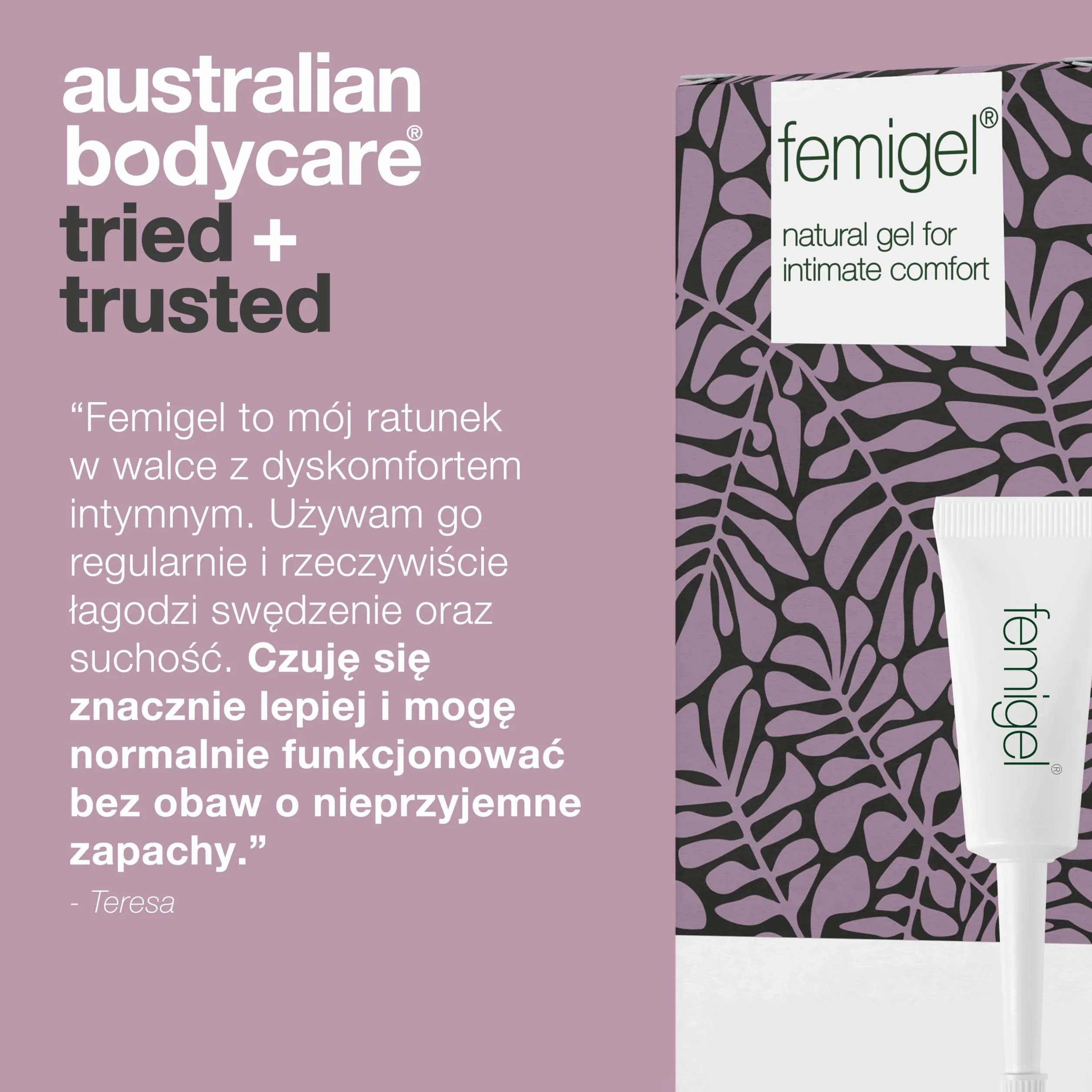 Australian Bodycare Femigel, 15x5ml | Naturalny żel do okolic intymnych | Zapobiega nieprzyjemnemu zapachowi, wysuszaniu i podrażnieniom | Z 100% Olejkiem z Drzewa Herbacianego | Przebadany klinicznie