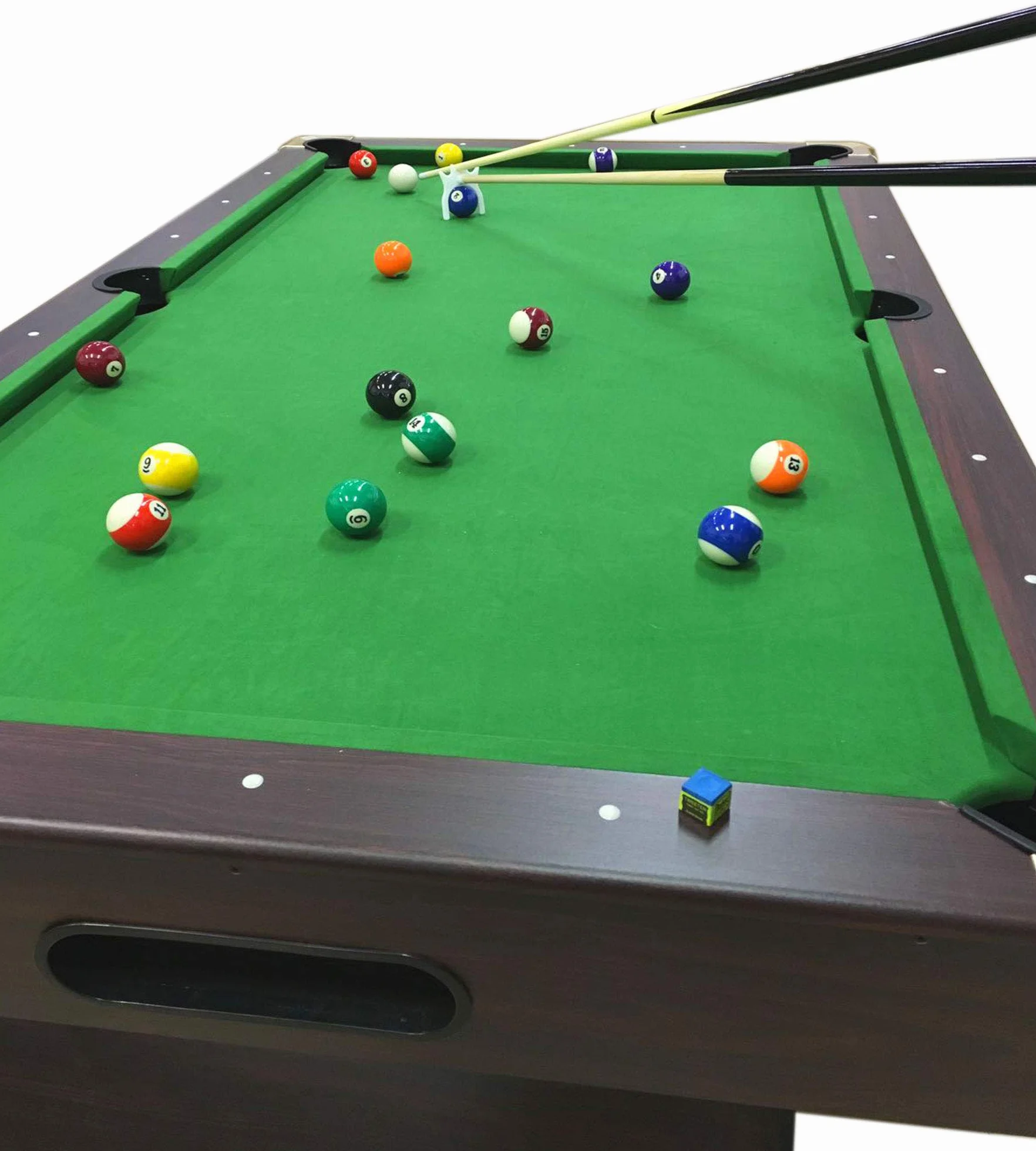 Stół bilardowy Carambola ma wymiary 188 x 96 cm - Hannibal Snooker Green 7 Ft