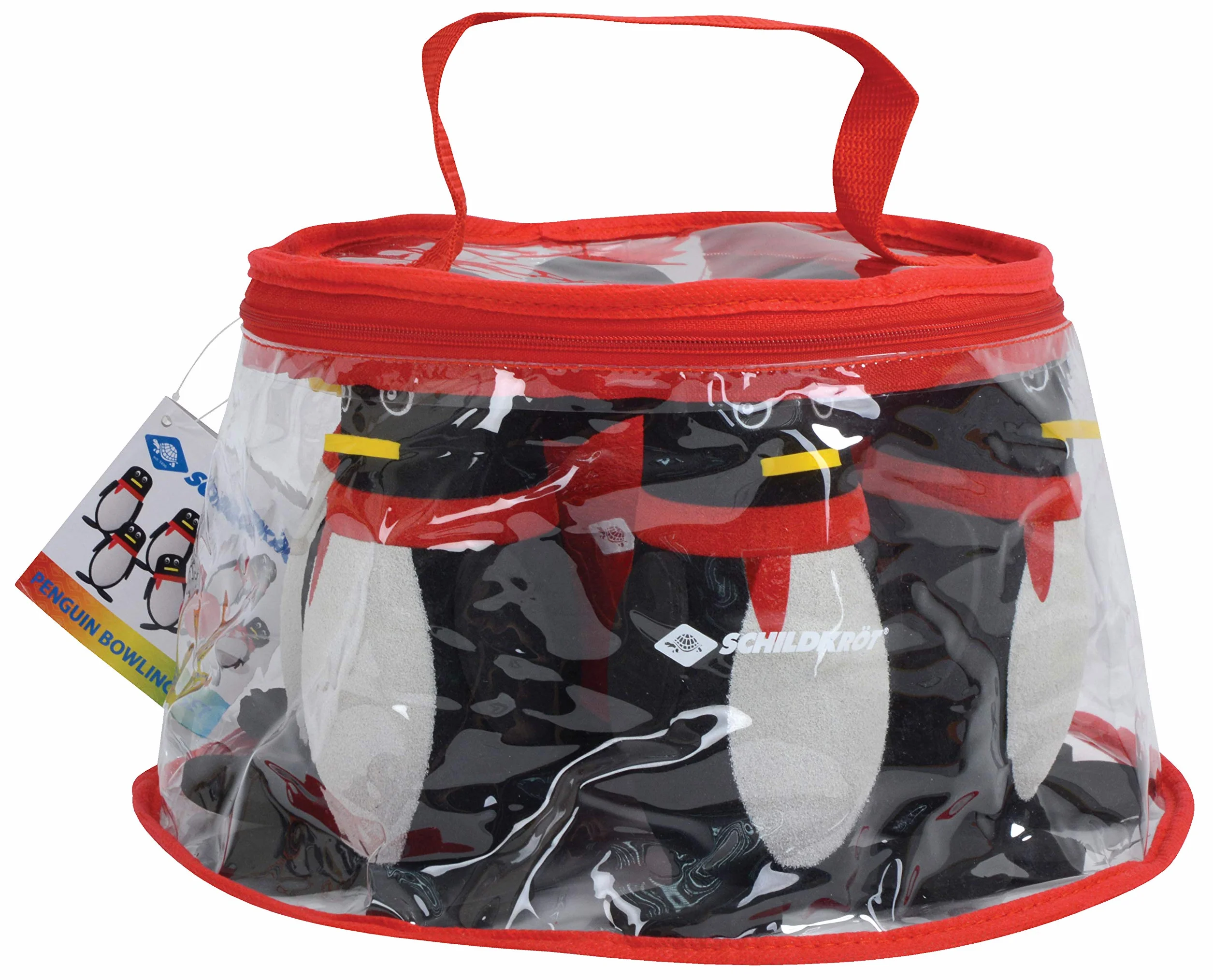 Schildkröt® Pingwin Soft Bowling zestaw do kręgli, do użytku wewnątrz i na zewnątrz, składający się z 6 pingwinów o stabilnej pozycji i miękkiej kuli, 970303