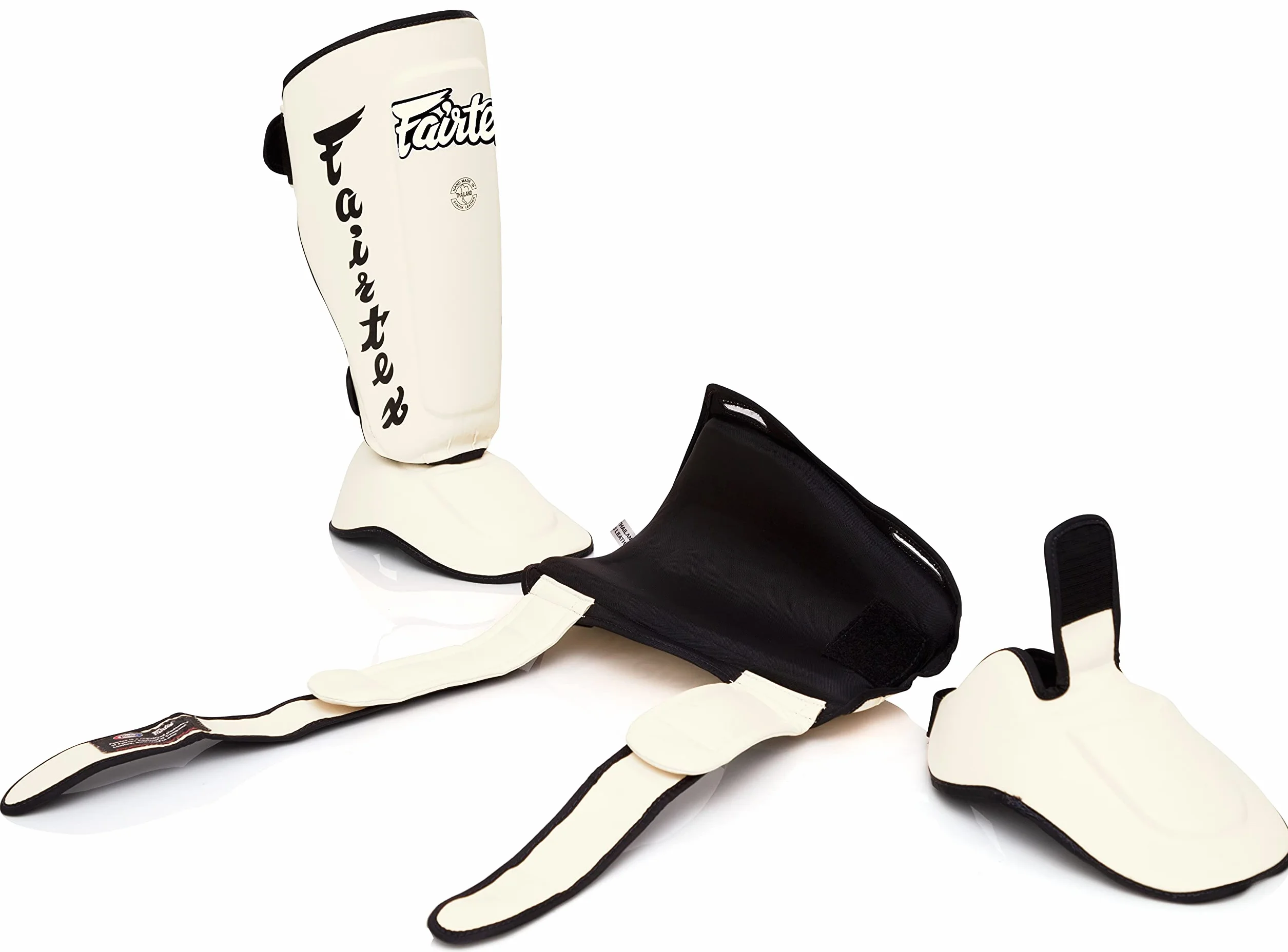 Fairtex ochraniacze na golenie SP7 Twister Czarny biały czerwony niebieski żółty Średni duży XL
