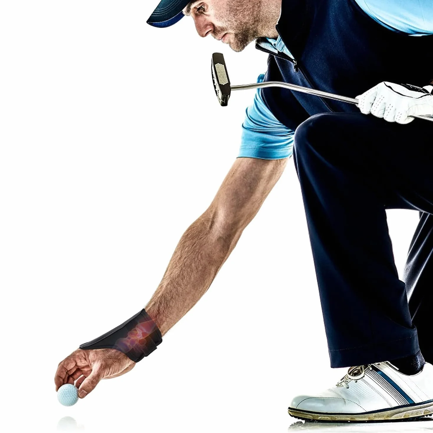 DEWIN Golfowa opaska na nadgarstek, uchwyt na stabilizator treningowy, korektor huśtawki, akcesoria do trenera dla golfistów