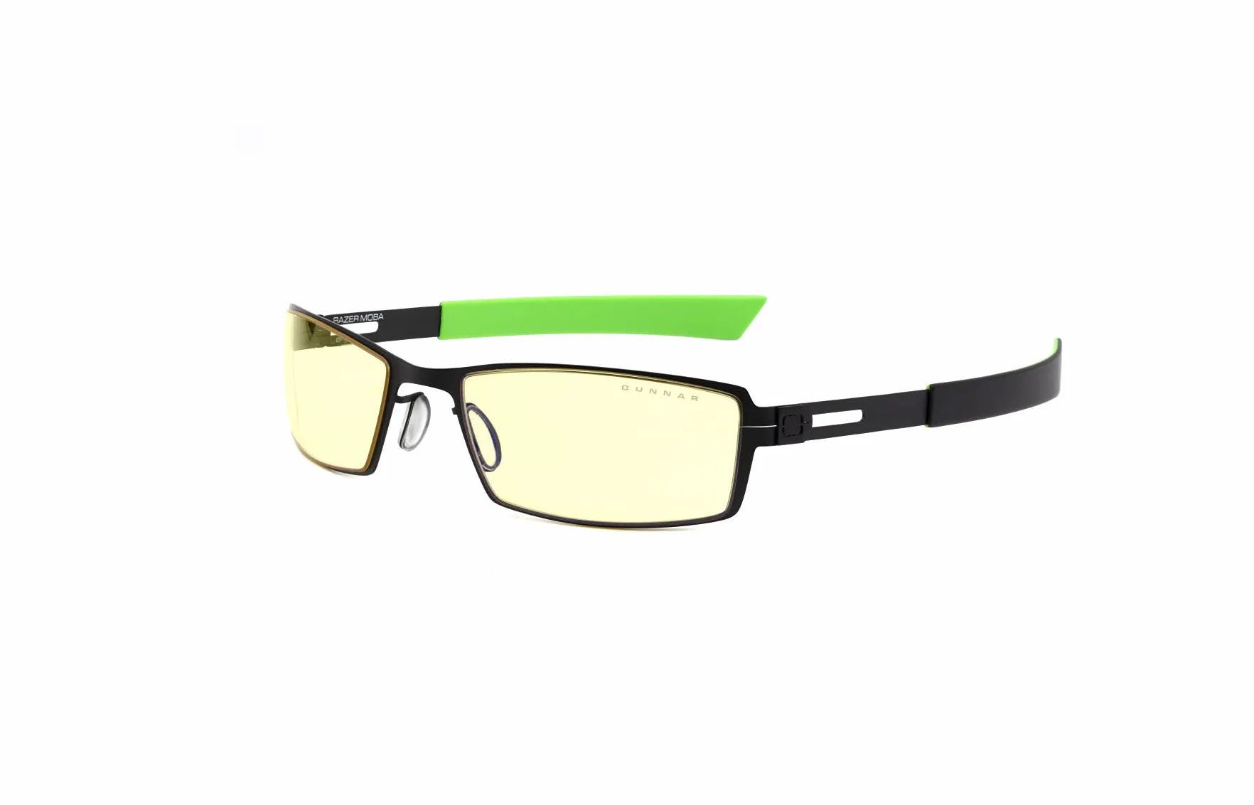 GUNNAR Okulary z Filtrem światła Niebieskiego|do gier dla dzieci age 8-12|Razer FPS Mini Onyx Acid Frame Amber Tint |65% Ochrona przed niebieskim światłem Gaming Glasses