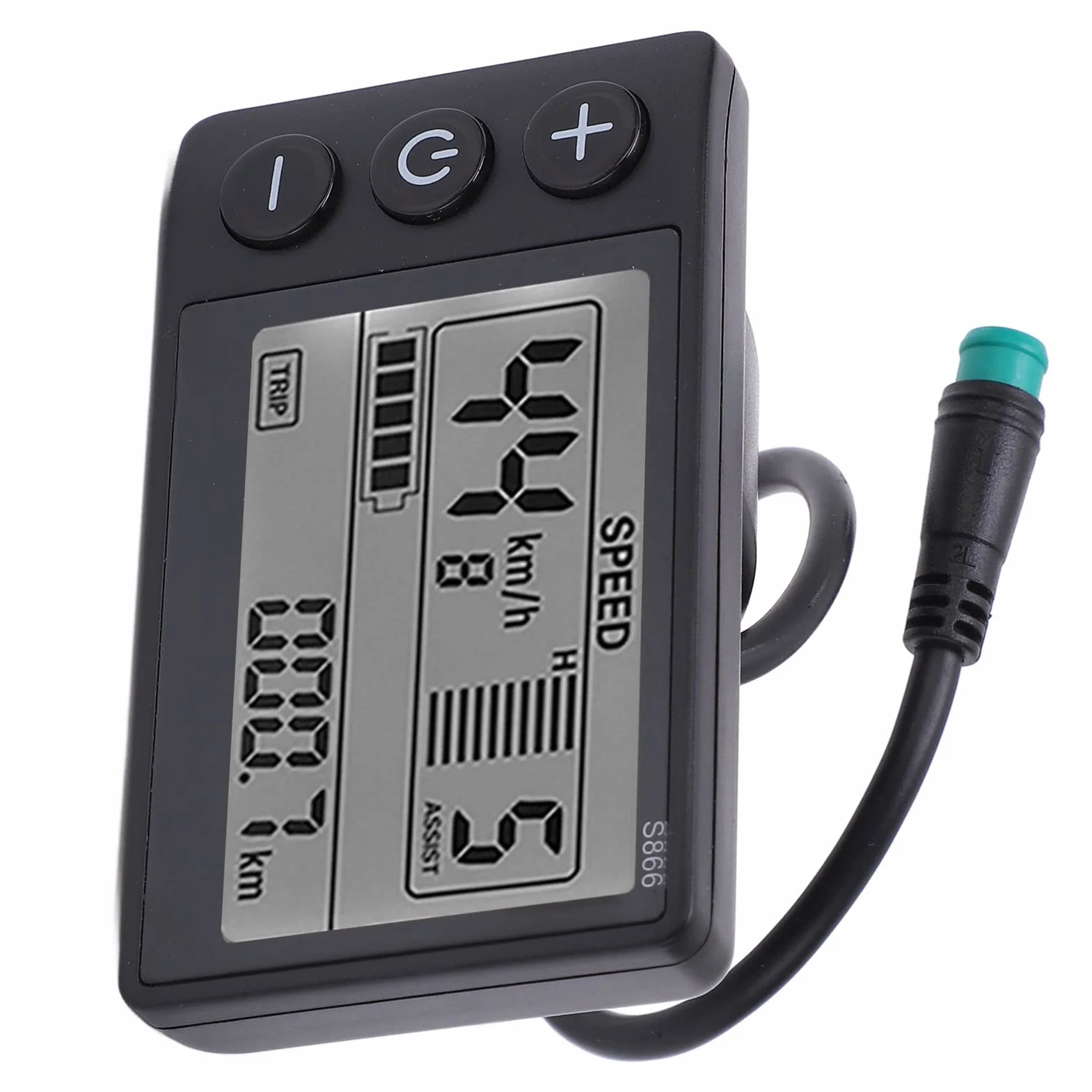 Keenso Miernik wyświetlacza LCD S866, 24 V, 36 V, 48 V, panel sterowania z wodoodporną wtyczką