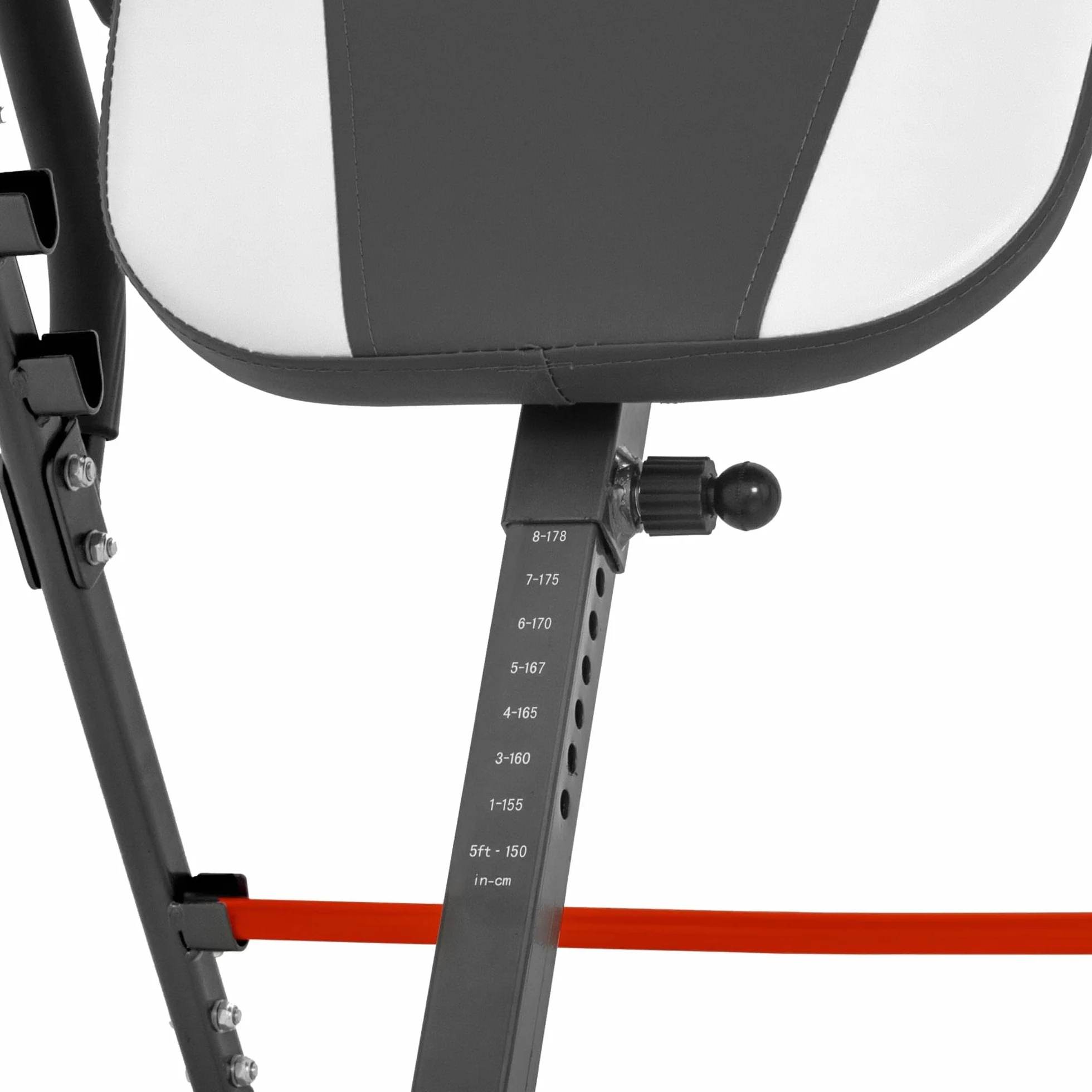 GORILLA SPORTS® Stół inwersyjny - 98 x 65,5 x 152,5 cm, regulowana wysokość 147-183 cm, składany, z podparciem lędźwiowym i kostki, rozciągacz pleców, maszyna do inwersji, trener grawitacyjny, ławka
