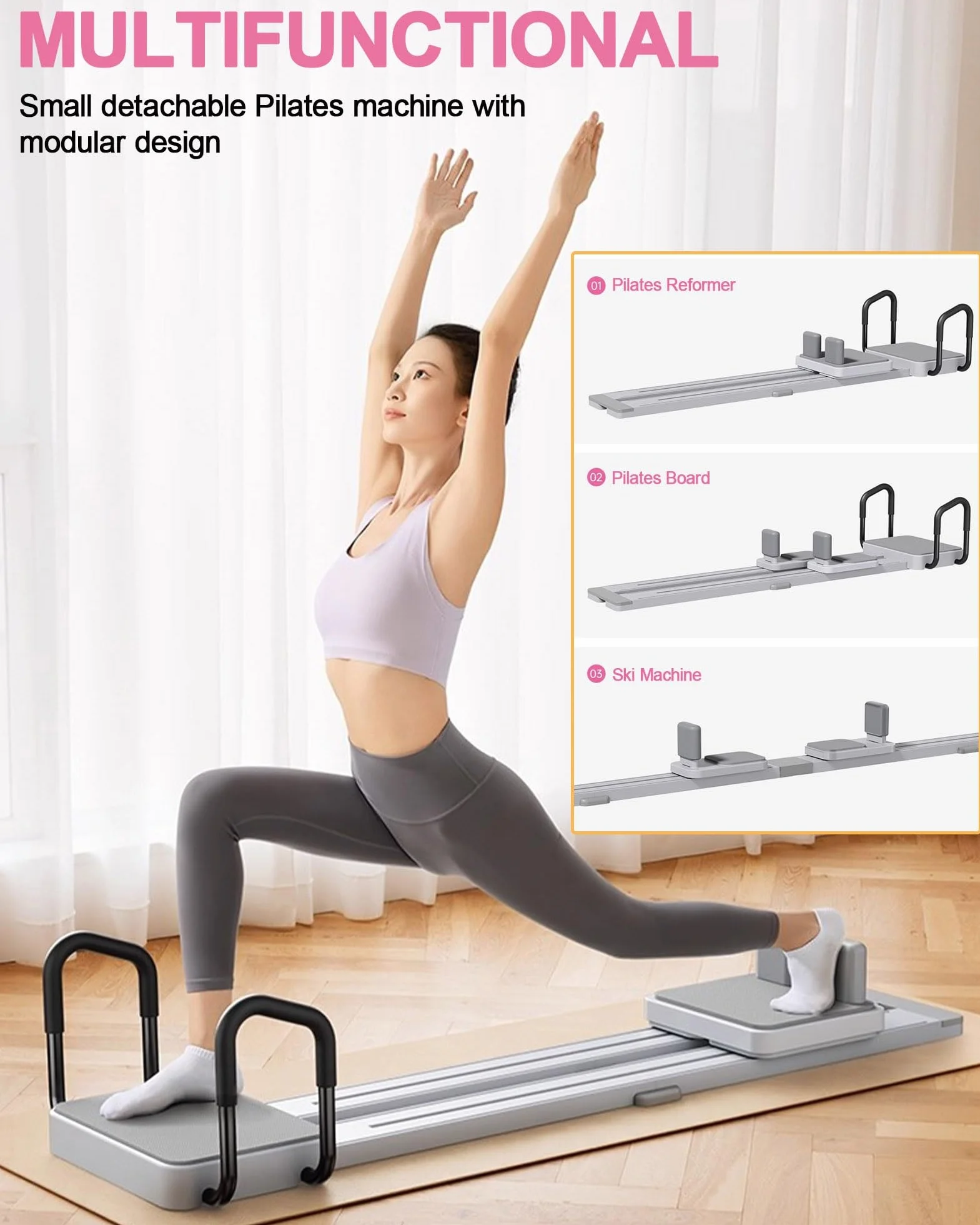 Pilates Reformer Maszyna do Ćwiczeń dla Początkujących i Zaawansowanych