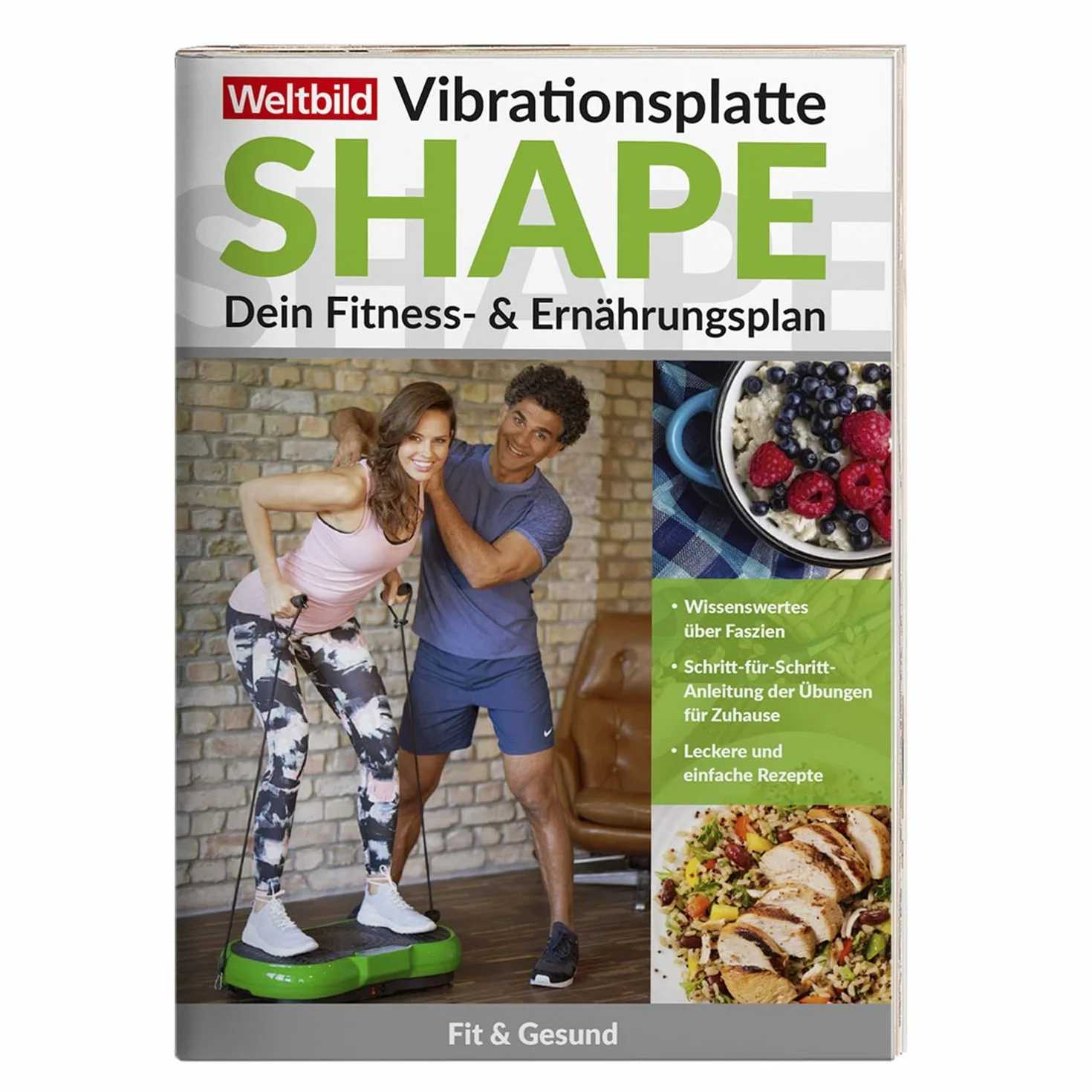 Orbisana Shape płyta wibracyjna 150 kg taśmy ekspanderowe DVD plan żywieniowy pilot