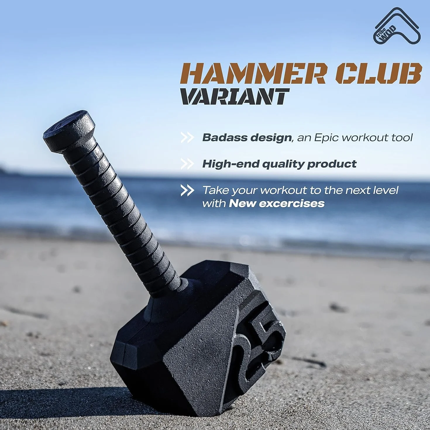 Tribe WOD Hammer Kettlebell 11 kg – sprzęt do treningu crossowego do budowy mięśni, treningu cardio, ciężarki dla kobiet i mężczyzn