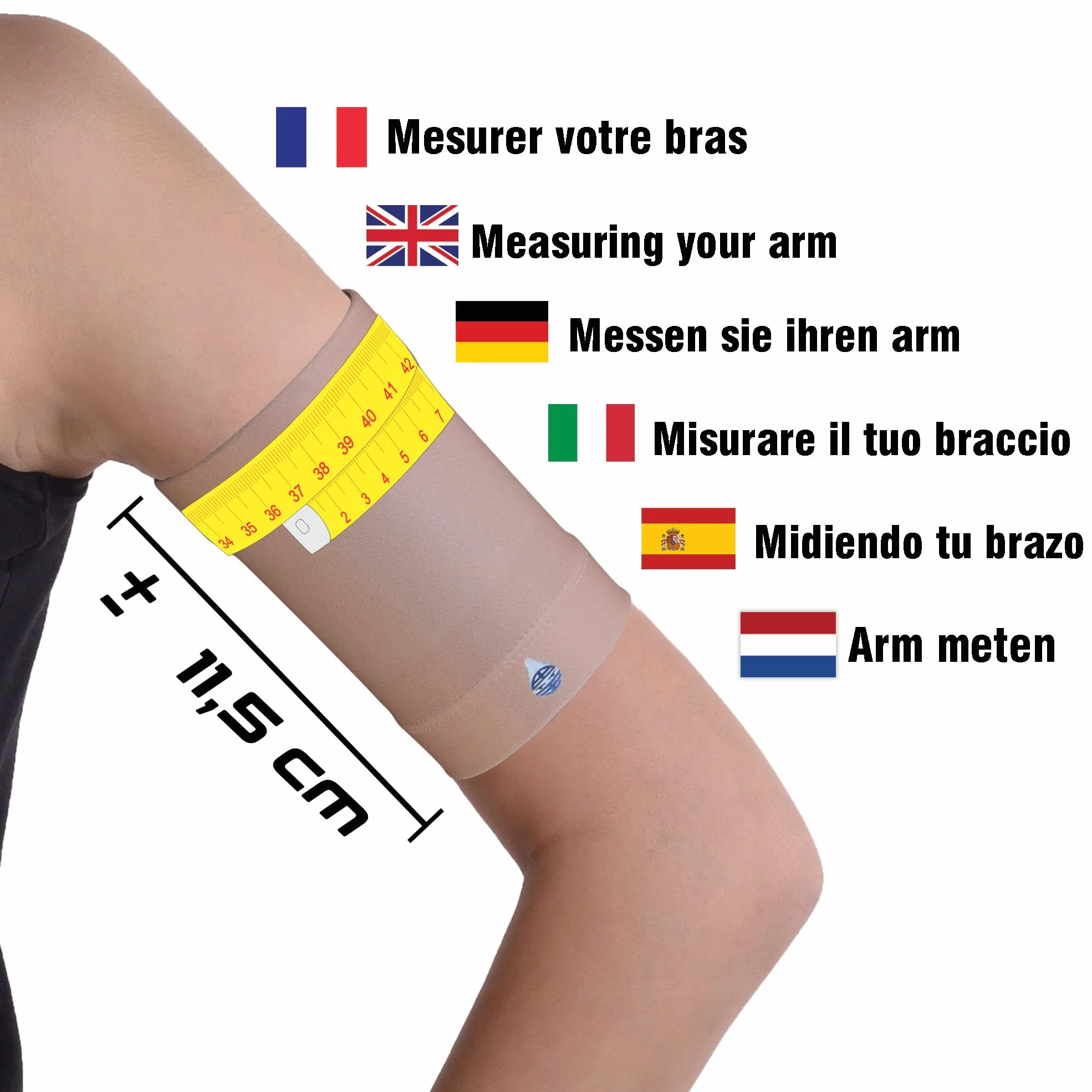 Dia-Band, mankiet ochronny do sensora glukozy Freestyle Libre, Medtronic, Dexcom lub Omnipod - Wygodna i wielokrotnego użytku opaska dla diabetyków. (XS (22-26 cm))