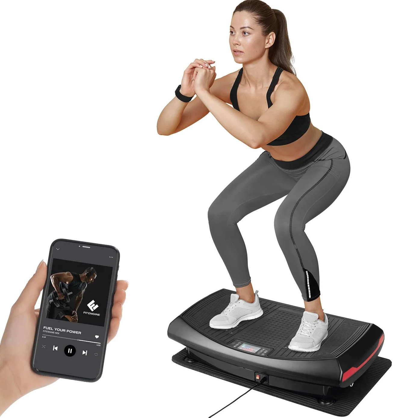 Fitengine Uniseks Fitengine 4D DS Produkte GmbH Płyta Wibracyjna, Czarny, Do 120 kg