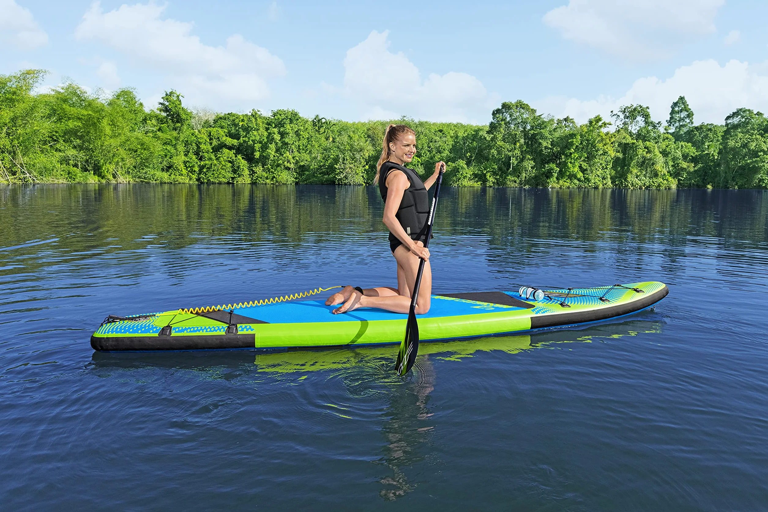 Bestway Hydro-Force Aqua Excursion Tech nadmuchiwany zestaw desek SUP z pompką ręczną, plecakiem