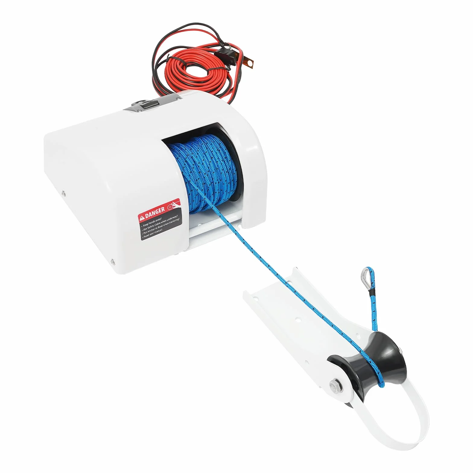 Elektryczna wciągarka kotwiczna z pilotem zdalnego sterowania, 12 V, do łodzi do 25 kg, wodoszczelność IP65, linka 30 m