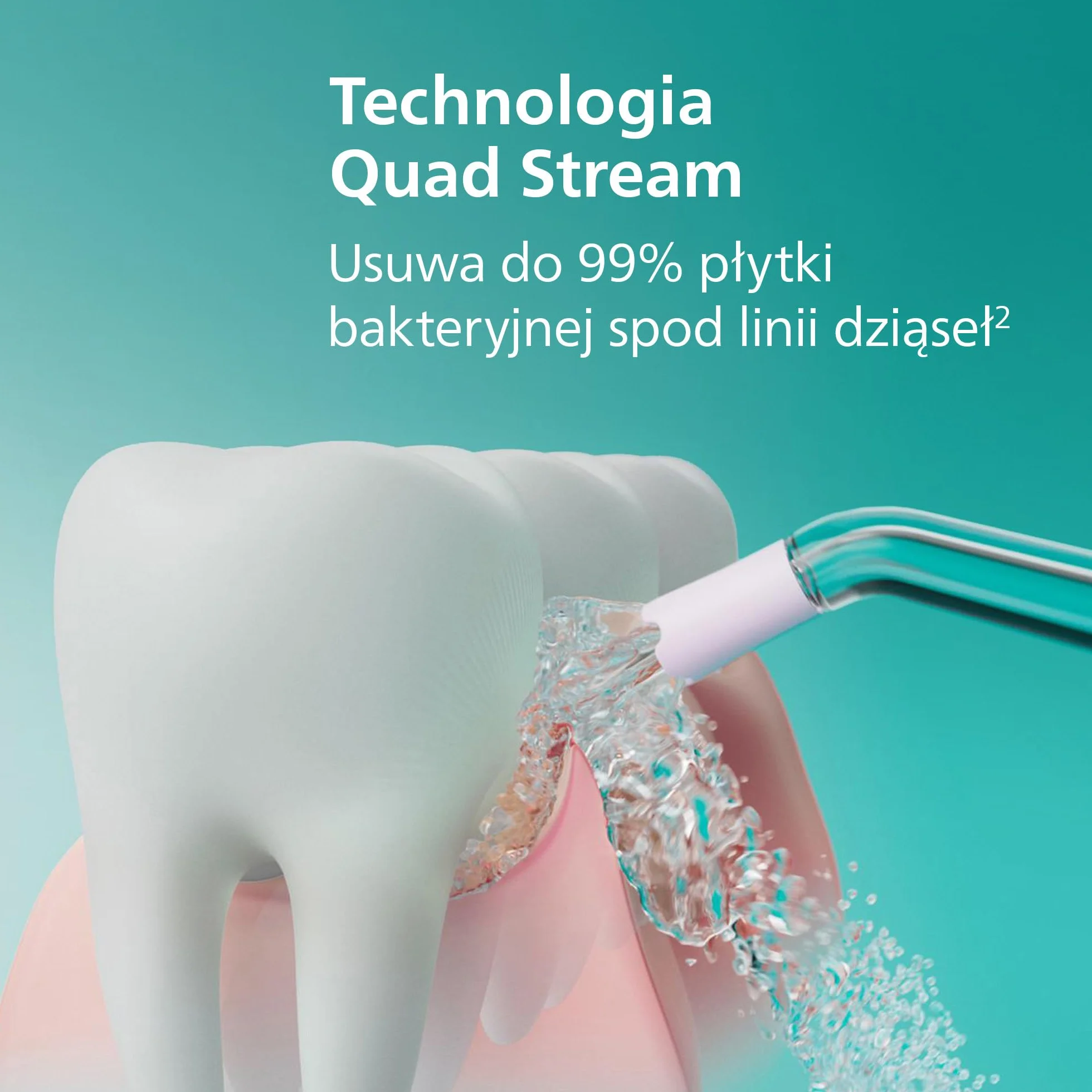 Philips Sonicare Power Flosser 3000 Bezprzewodowy irygator do jamy ustnej, irygator do zębów, dziąseł i higieny jamy ustnej, białym (model HX3826/31)