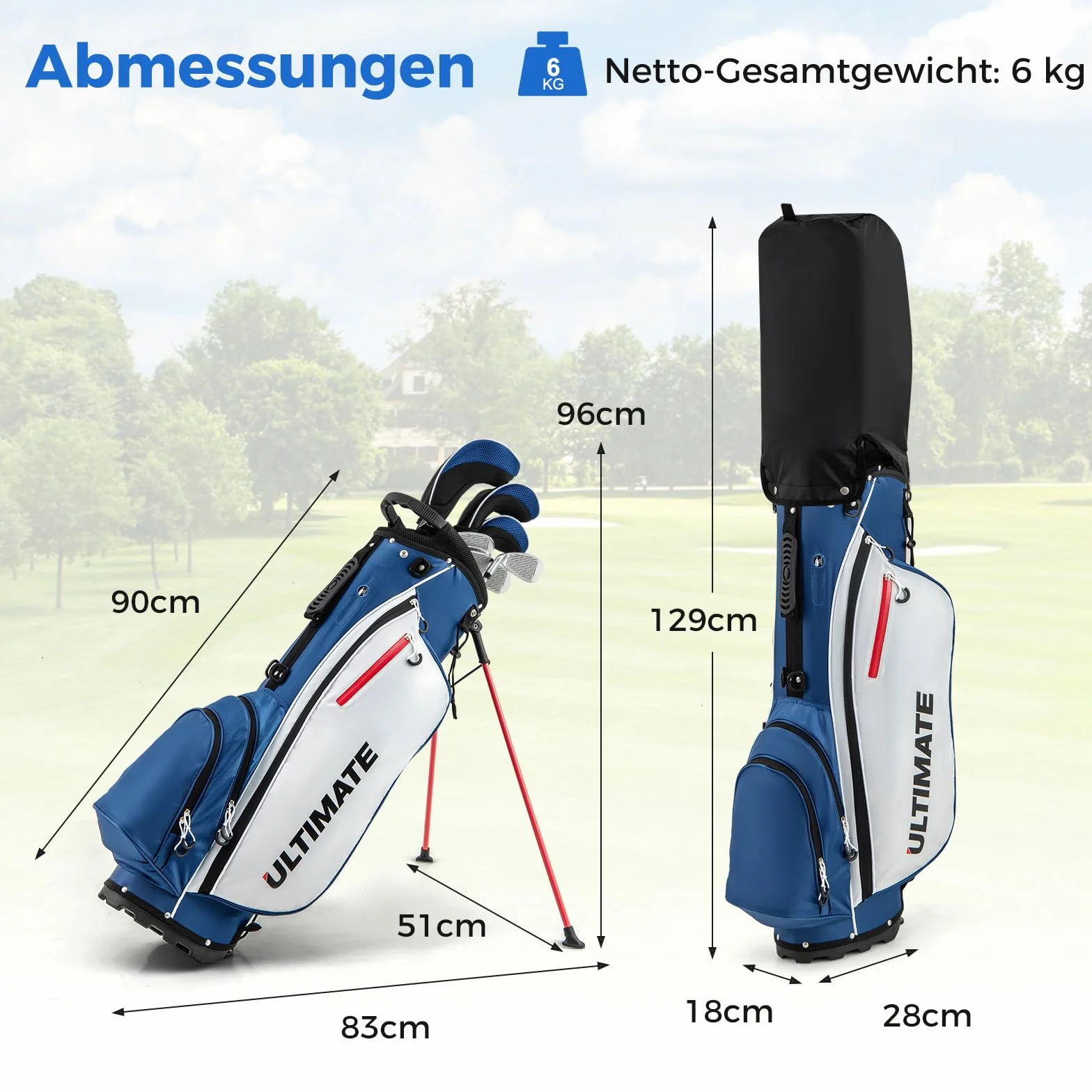COSTWAY Kompletny zestaw męskich kijów golfowych, 9/11-częściowy zestaw kijów golfowych dla praworęcznych z osłoną przeciwdeszczową, zestaw do golfa z 1 Driver i 3 Fairway i 4 Hybrid & 6/7/8/9/P