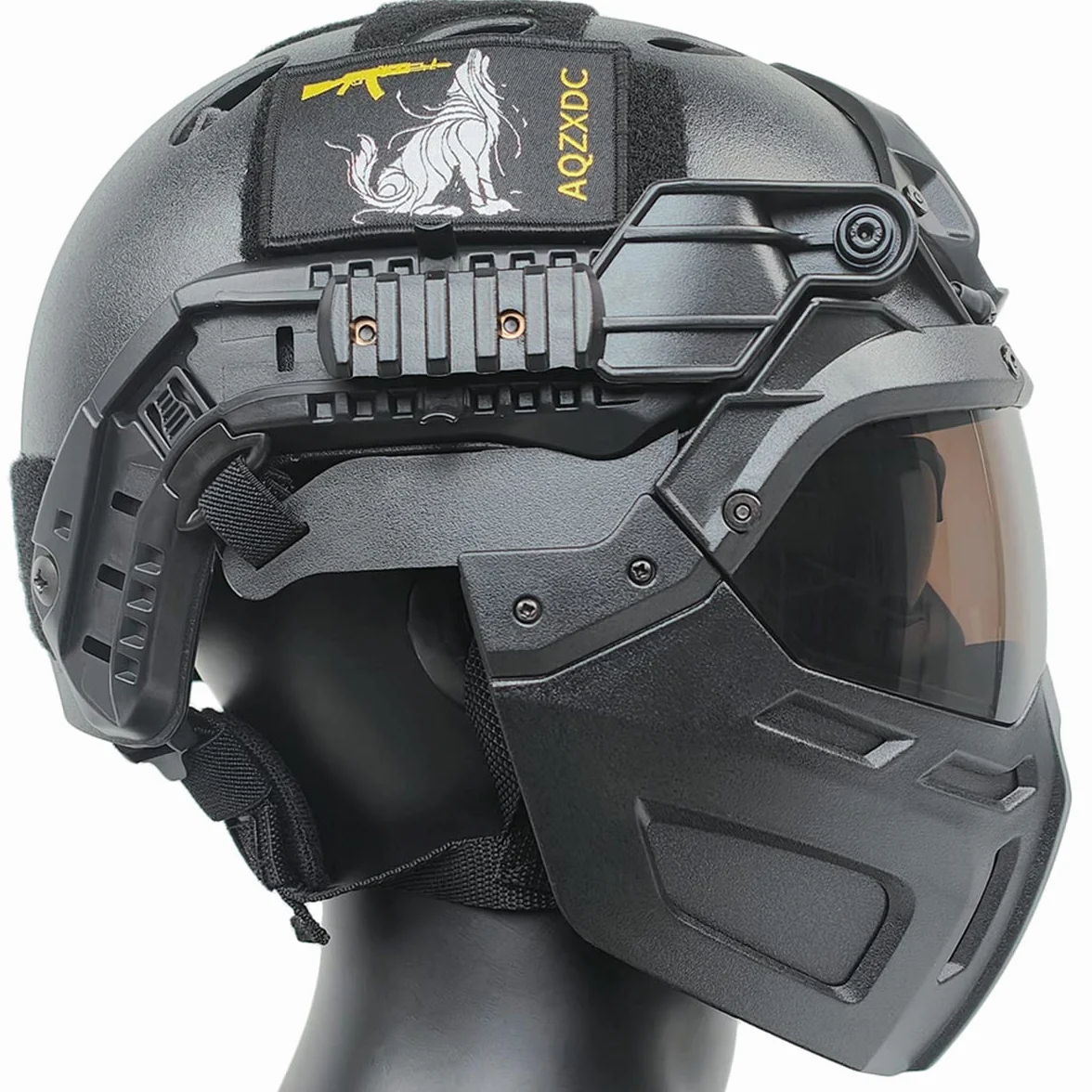 Kask do paintballu Airsoft z taktyczną półmaską i wizjerem, wojskowy sprzęt ochronny do BB Gun