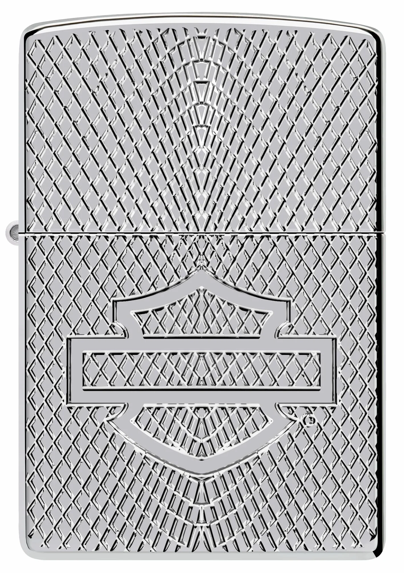 Zippo Harley-Davidson Collectible Zapalniczka Sztormowa, do Napełniania, Wykonano w USA, Wzmocniona Obudowa, Chrom o Optymalnym Połysku (Armor High Polish Chrome), Głębokie Wycięcie z Obu Stron