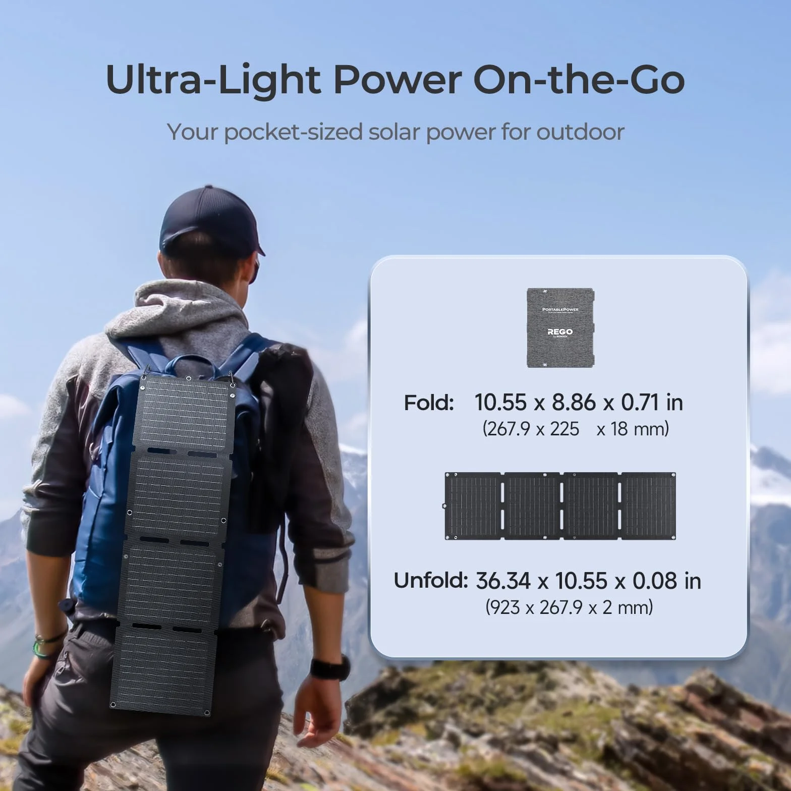 Renogy E.Flex 30 W przenośny panel słoneczny składany ładowarka IP67 USB-C USB-A DC