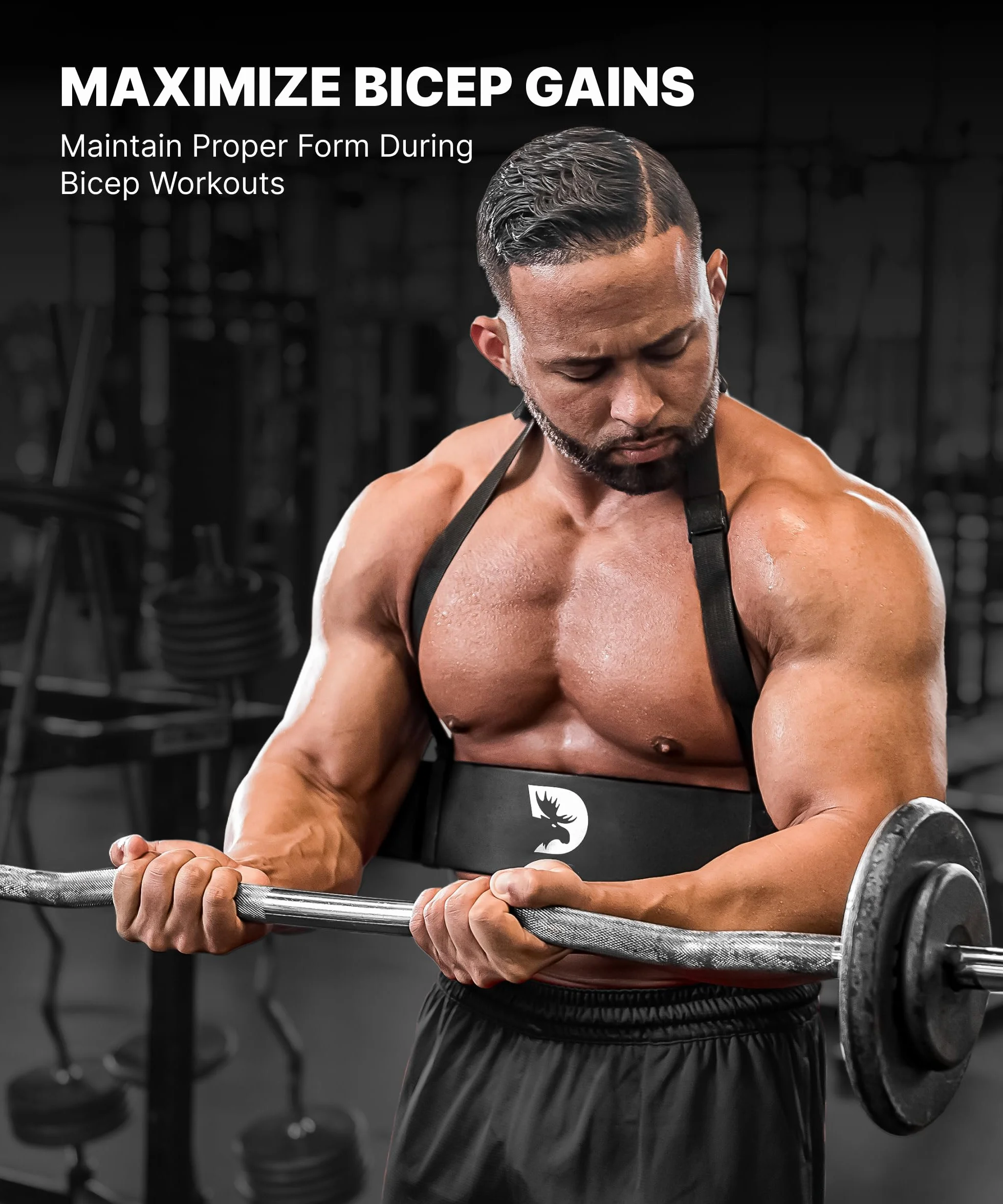 DMoose Fitness Ramię Curl Blaster do budowy ciała i wzmocnienia siły mięśni, konturowana i regulowana izolacja do kręcenia i podnoszenia ciężarów, dobrze wyważone wsparcie
