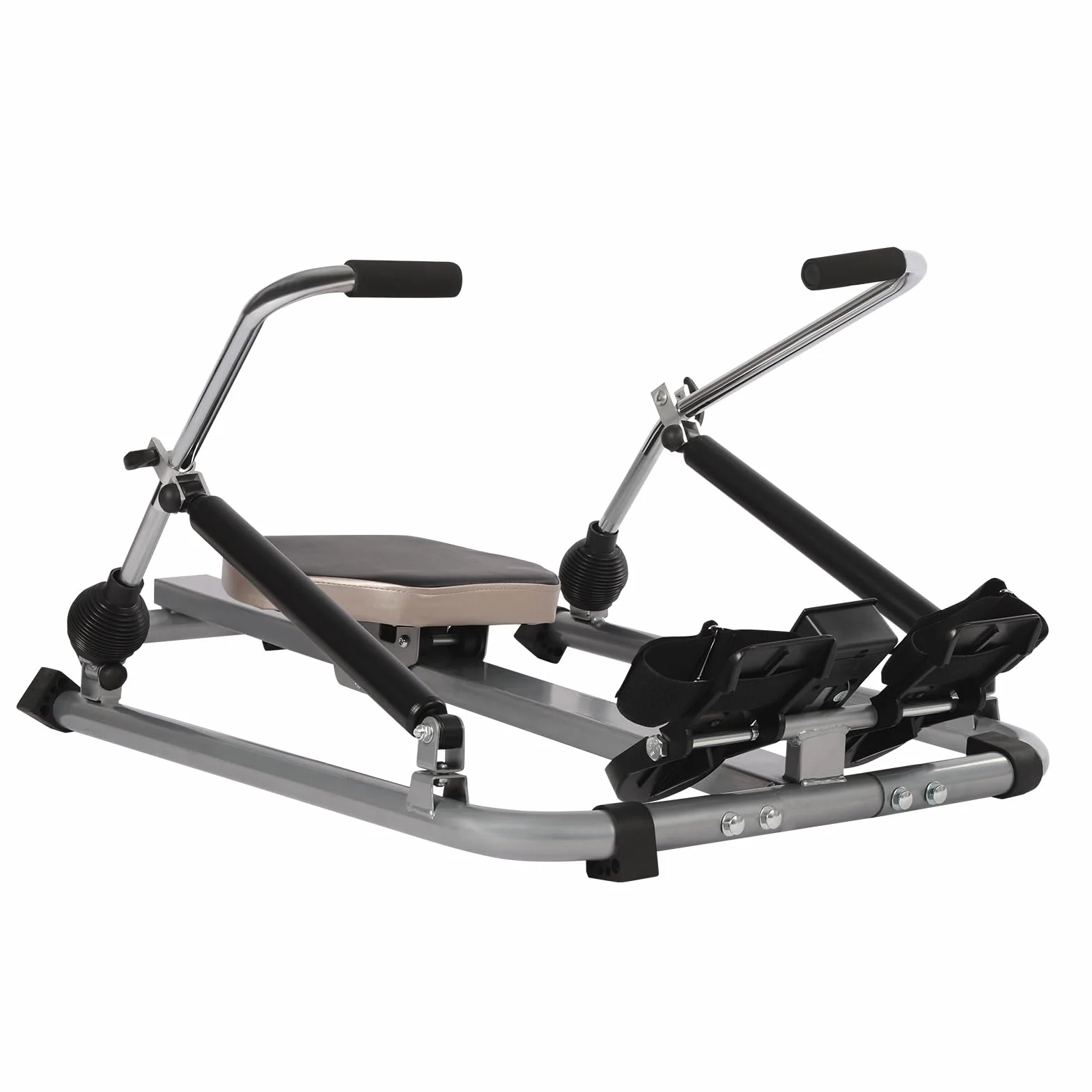 Wioślarz hydrauliczny, hydrauliczny w pełni ruchomy, regulowany wioślarz z miękkim siedziskiem, składany, do domu, wioślarstwo, urządzenie fitness z wyświetlaczem LCD, domowa fitness