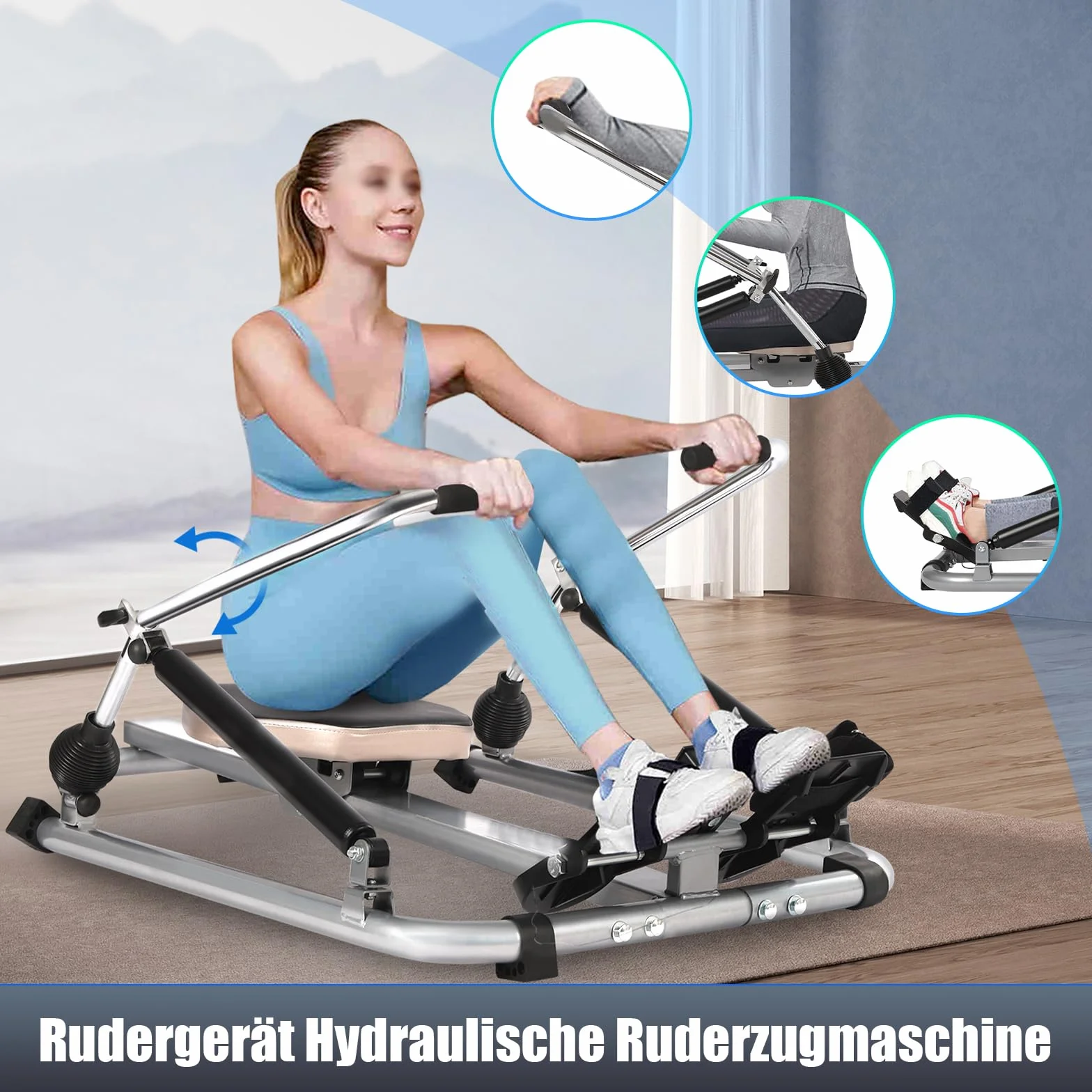 Wioślarstwo domowe urządzenie składane z monitorem LCD 360° wioślarstwo maszyna do siłowni domów firm klubów fitness sprzęt sportowy do domu