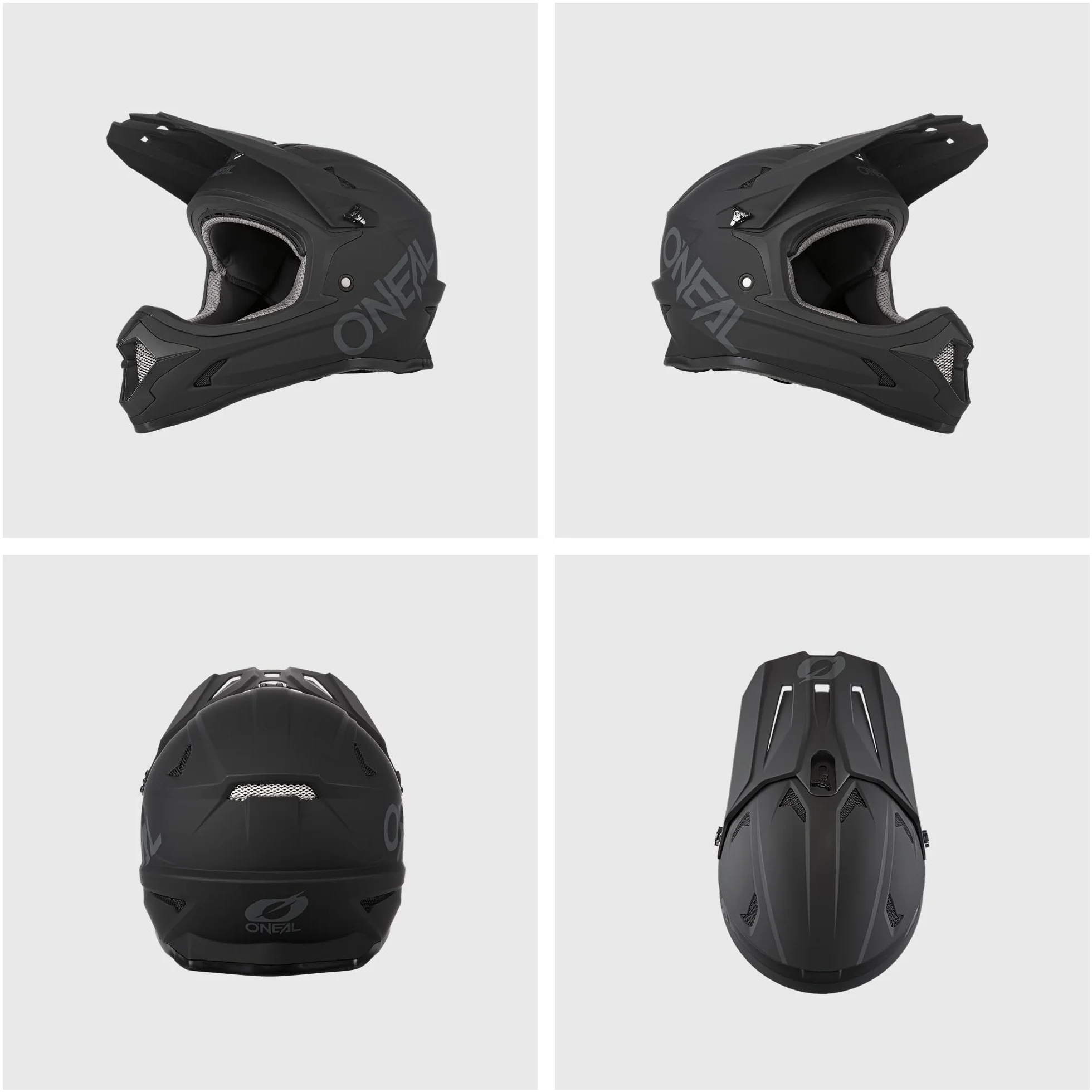 O'NEAL | Kask rowerowy górski | MTB Downhill | zgodny z normą bezpieczeństwa EN1078, otwory wentylacyjne dla przepływu powietrza i chłodzenia | Kask SONUS SOLID | Dorosły | Czarny | Rozmiar L