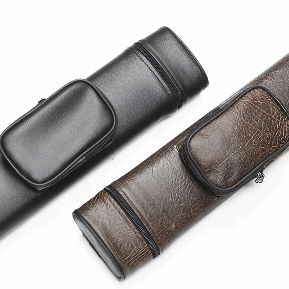 Torba na kije bilardowe 2 x 2, 4 otwory, twarde etui z PU, przenośna, na kije bilardowe 1/2 do snookera, torba do przechowywania kijów ochronnych, akcesoria do bilarda, akcesoria do stołu bilardowego