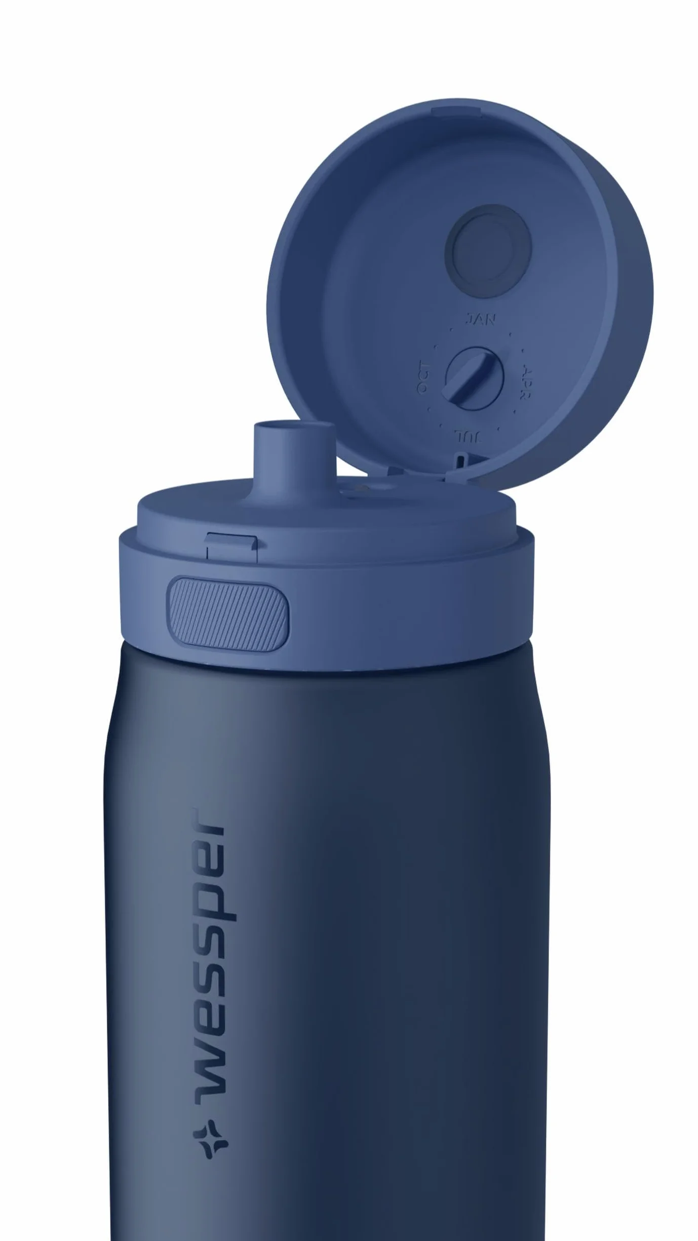 Wessper Butelka na wodę z filtrem, butelka z tritanu z filtrem dyskowym, 700 ml, bez BPA, Szczelny Bidon do picia na zewnątrz-idealna do szkoły, sportu, na siłownię- Niebieski