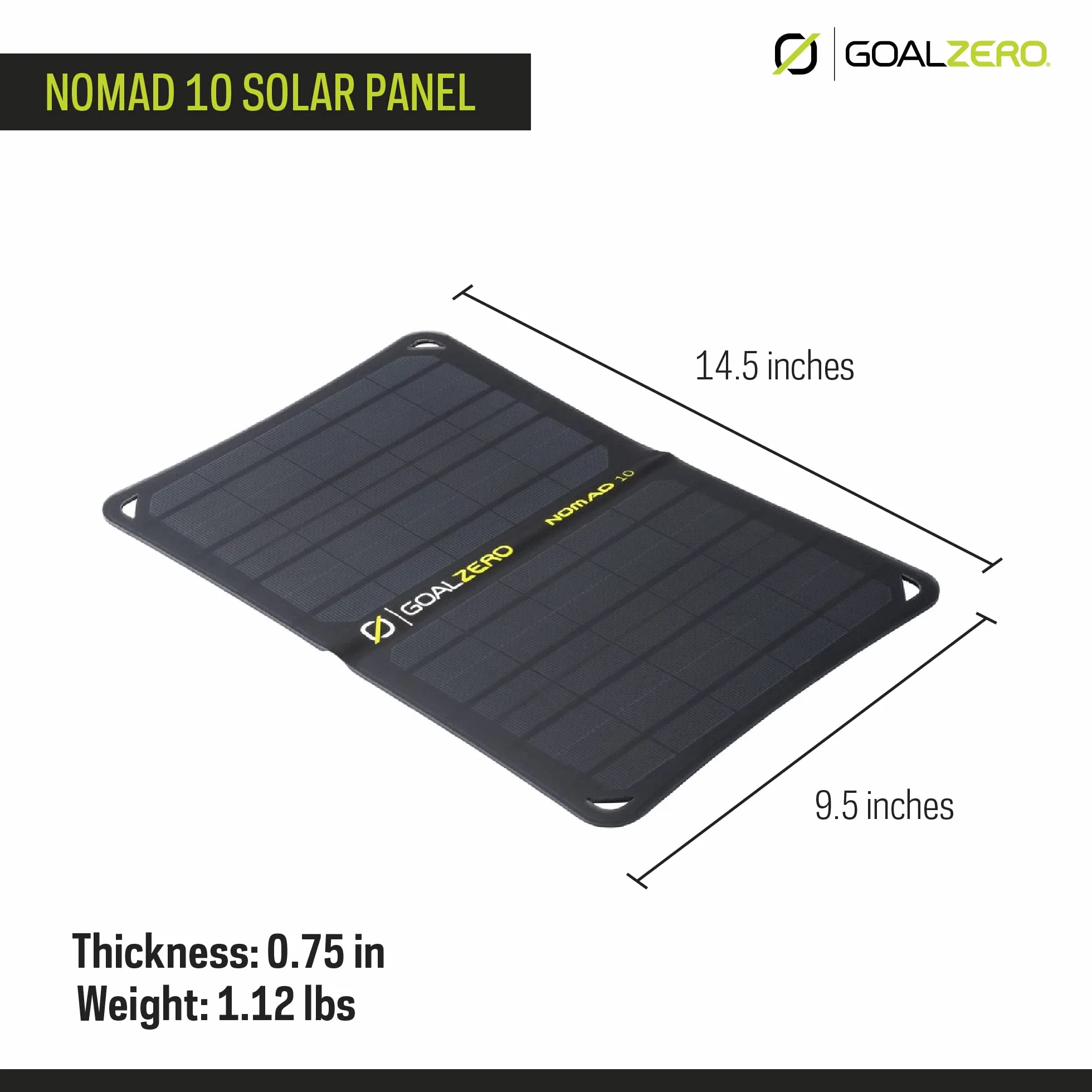 Goal Zero Nomad 10 Panel Słoneczny 10 W, Czarny