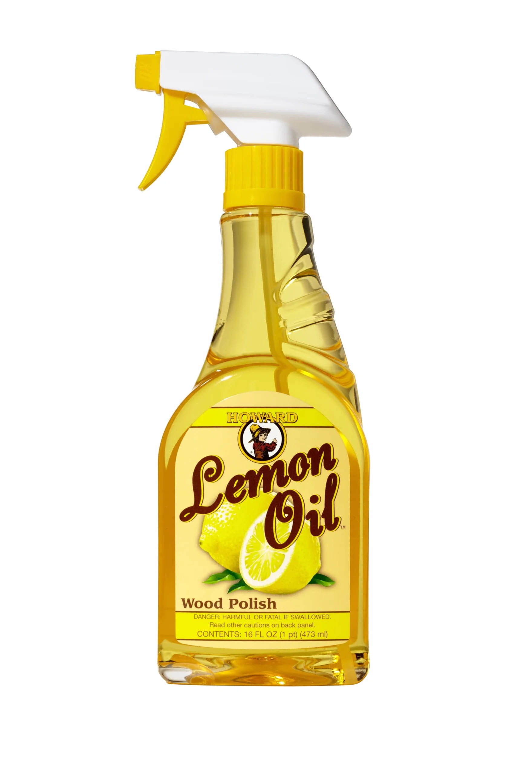 HOWARD olejek cytrynowy do mebli spustowy środek czyszczący do przedmiotów drewnianych przy użyciu prawdziwych olejków cytrusowych, 473 ml