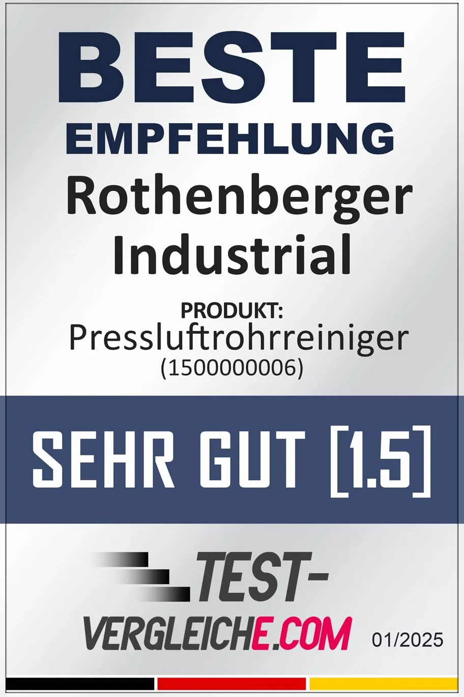 Rothenberger Industrial rzemysłowy Środek do Czyszczenia Rur Sprężonym Powietrzem, Czarny/Czerwony