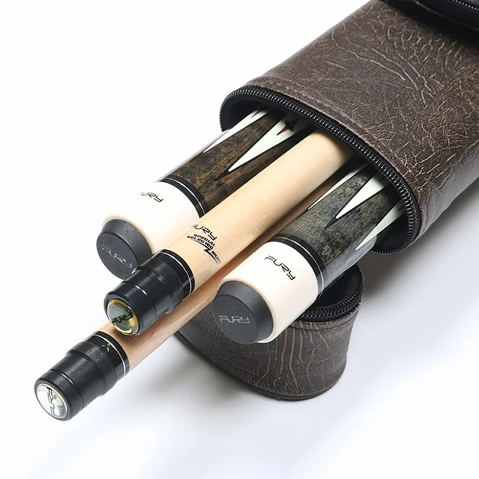 Torba na kije bilardowe 2 x 2, 4 otwory, twarde etui z PU, przenośna, na kije bilardowe 1/2 do snookera, torba do przechowywania kijów ochronnych, akcesoria do bilarda, akcesoria do stołu bilardowego