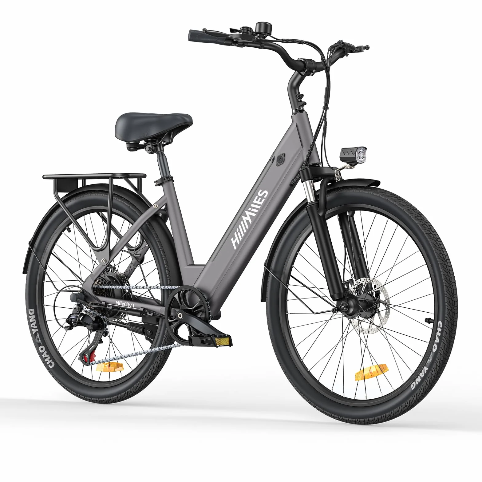 HillMiles Rower Elektryczny dla Dorosłych 26 Cali, 7 Prędkości, Rower Elektryczny 36V 13Ah Wymienny Akumulator, 25KM/H i Zasięg 80-100KM E-Bike do Miejskich Dojazdów do Pracy