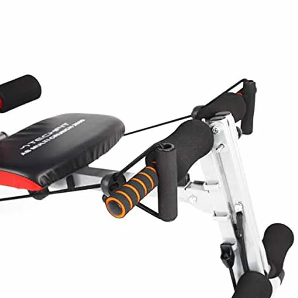 TechFit Wielofunkcyjna ławka treningowa 6 w 1 do ćwiczeń mięśni brzucha, talii, pleców, ramion i nóg