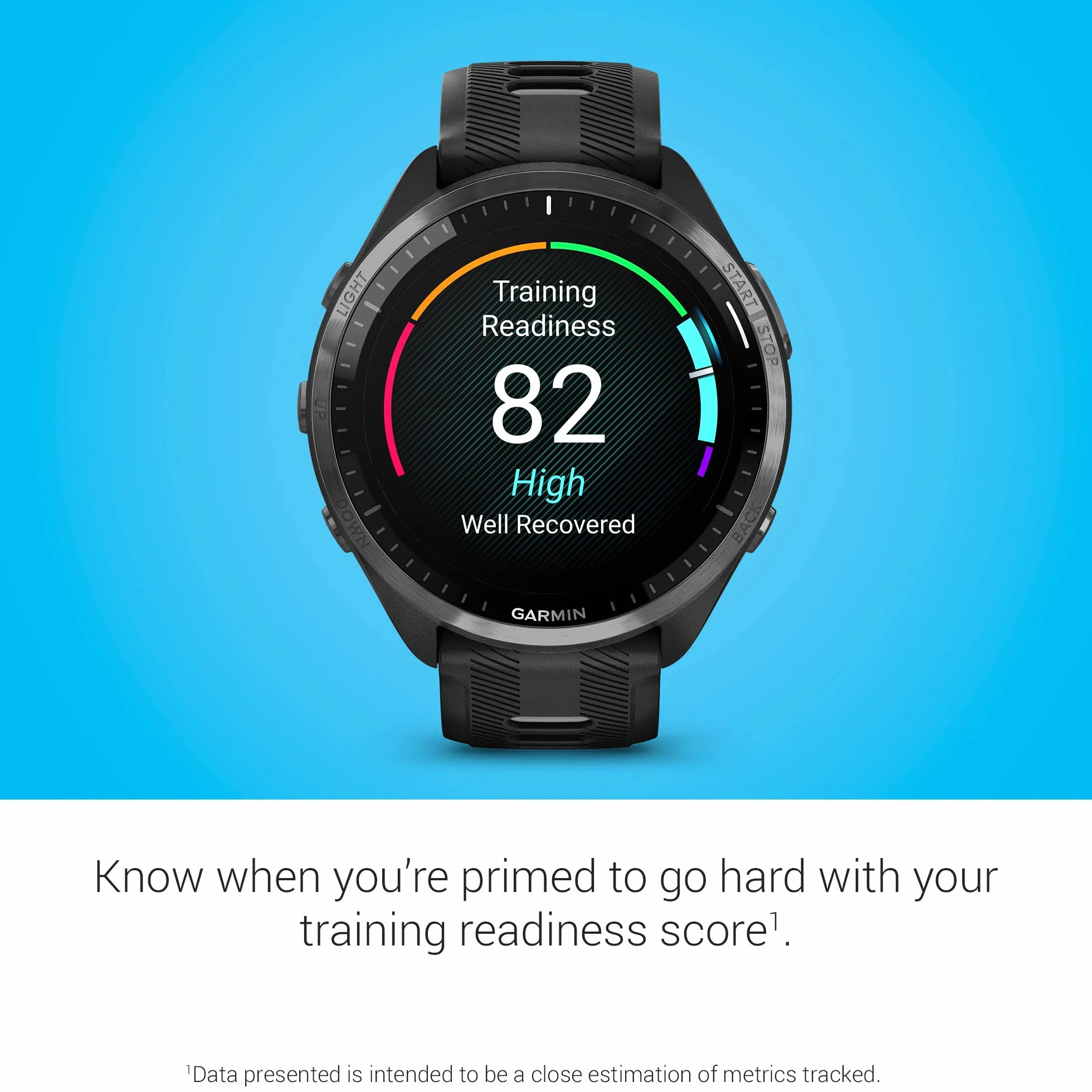 Garmin Forerunner® 965 Inteligentny zegarek do biegania, kolorowy wyświetlacz AMOLED, pomiary treningu i informacje o odzyskiwaniu, czarny i pudrowo-szary, 010-02809-00