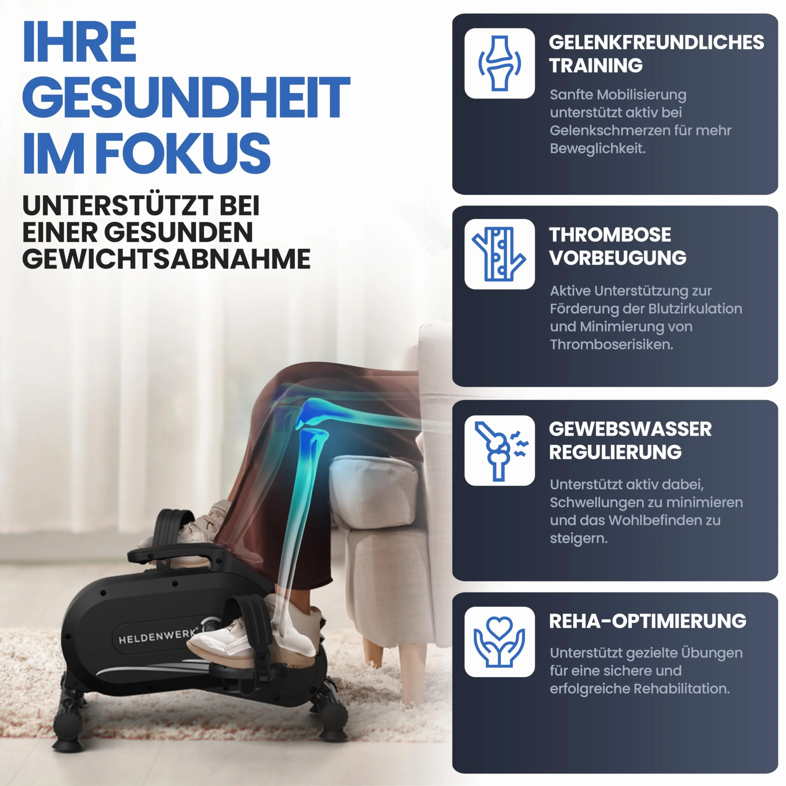HELDENWERK Pro Trainer trener ramion i nóg dla seniorów
