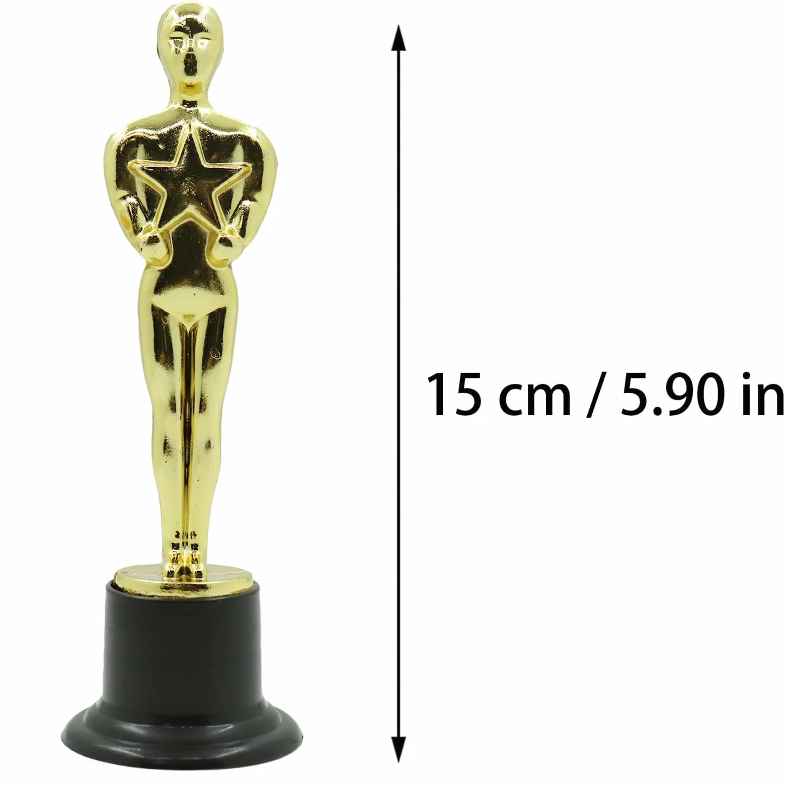 8 sztuk złotych trofeów, złote statuetki trofeów, na ceremonię nagród, nagrody imprezowe, uroczystości sportowe (15 cm / 5,90 cala)