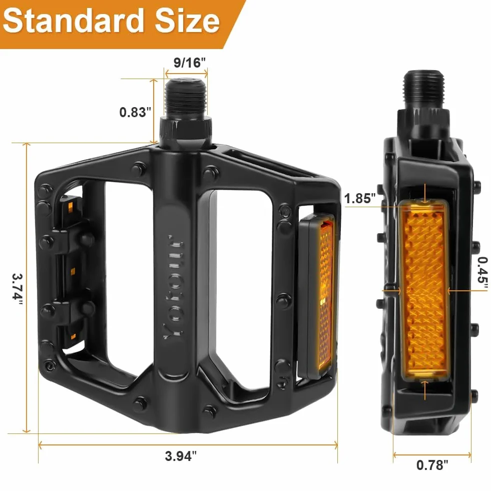 Pedały rowerowe, 9/16", antypoślizgowe, aluminiowe, zapasowe, pedały, zestaw do rowerów wyścigowych, górskich, BMX, MTB, rowerów elektrycznych